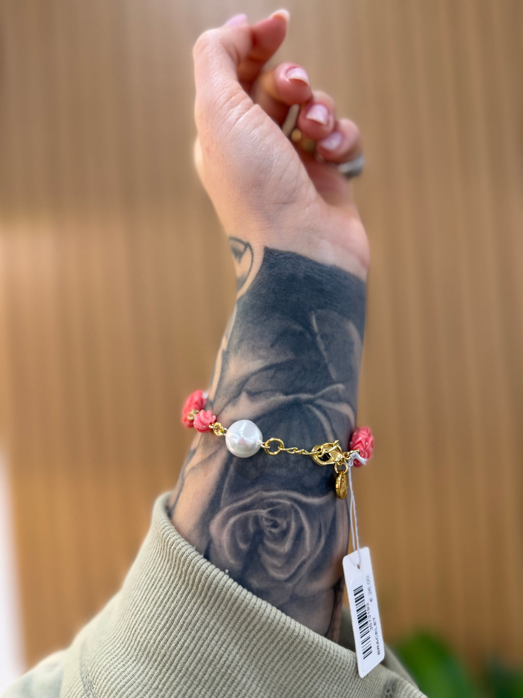 BRACCIALE AMO VENEZIA PERLE E ROSE