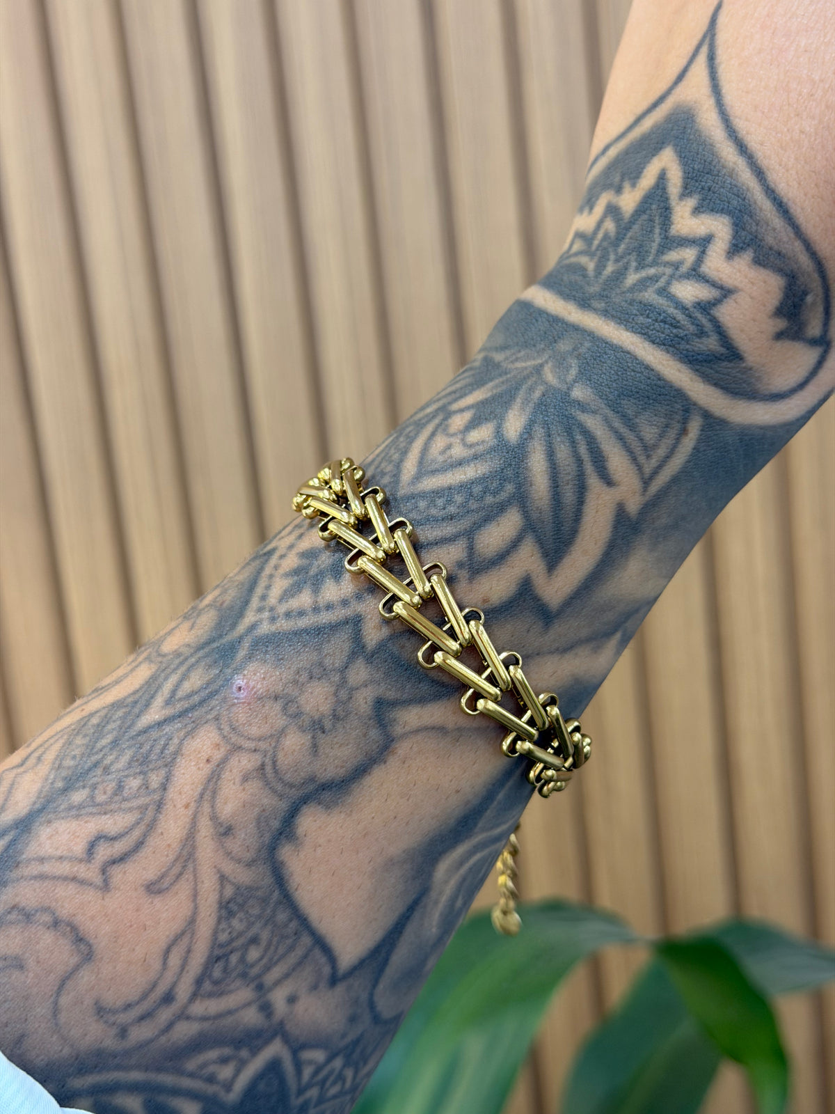 BRACCIALE NOA ACCIAIO CON DORATURA