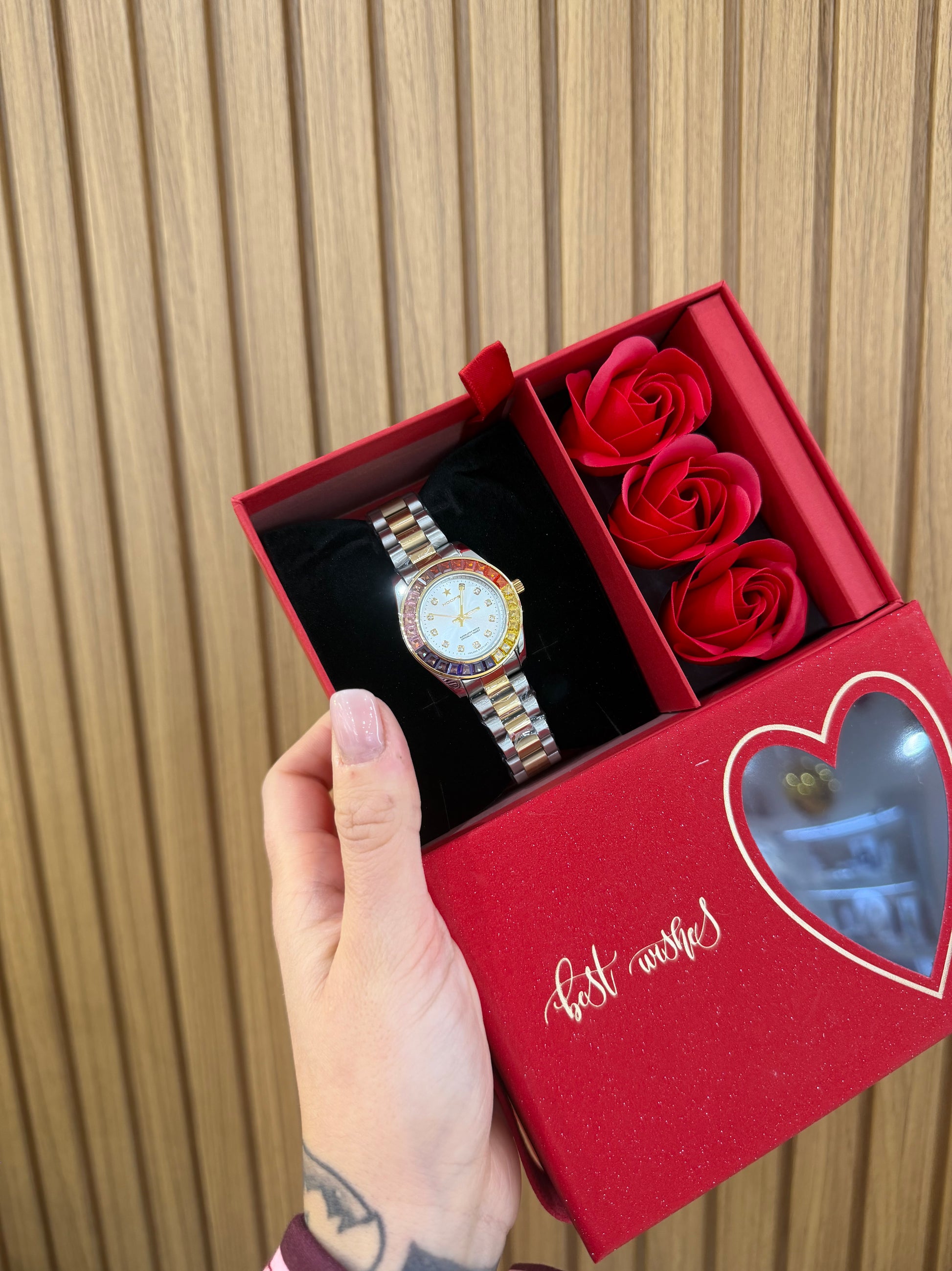 BOX SECRET CON OROLOGIO HOOPS BIANCO MULTICOLOR BICOLORE