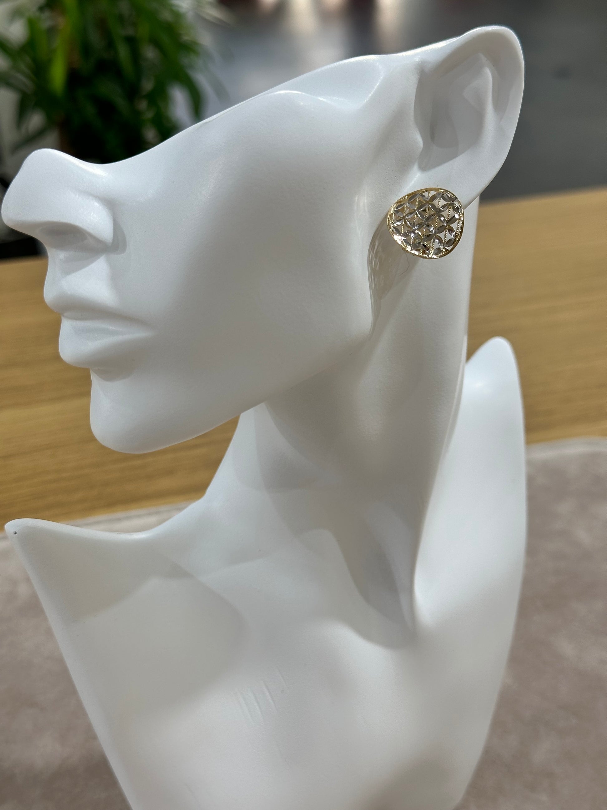 ORECCHINI IN ORO 18KT MONACHELLA BICOLORE