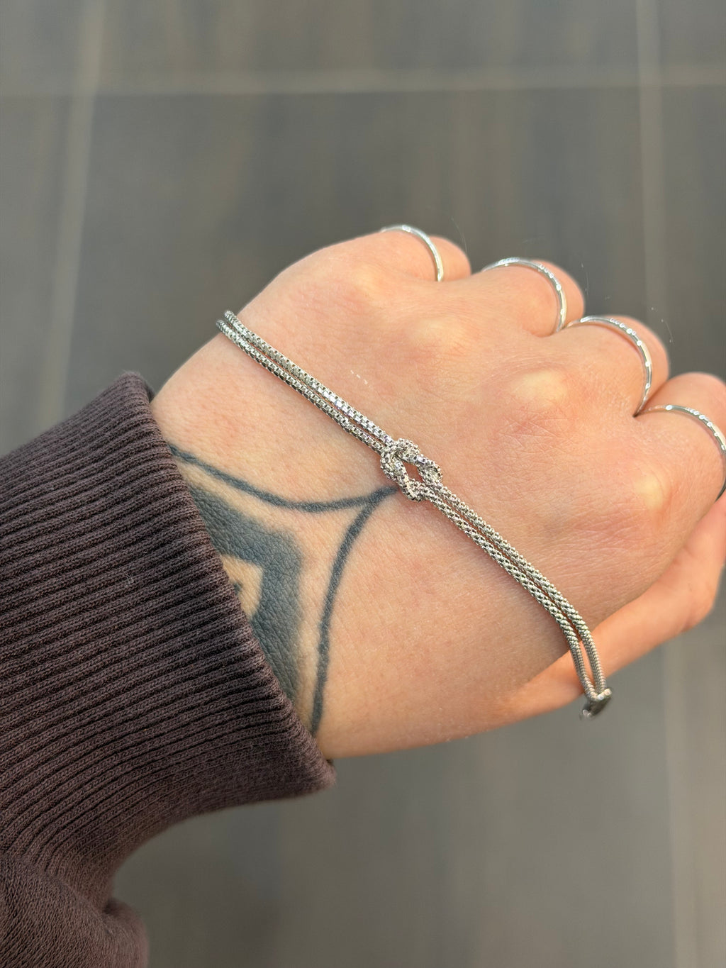 BRACCIALE LEGAME ARGENTO 925 NOT SIMPLE