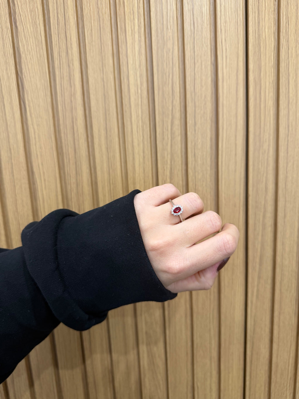 ANELLO KATE ROSSO ARGENTO 925