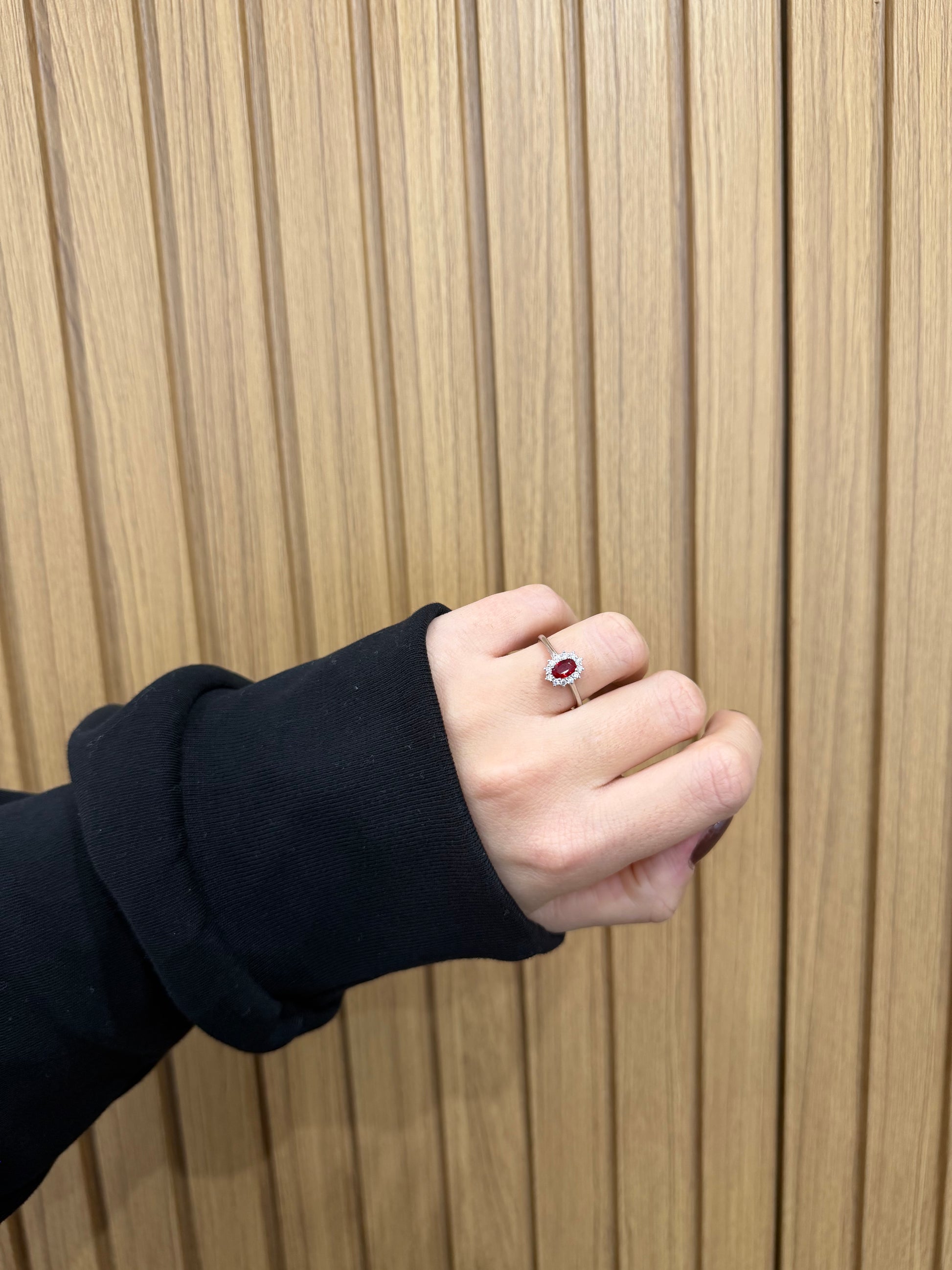 ANELLO KATE ROSSO ARGENTO 925