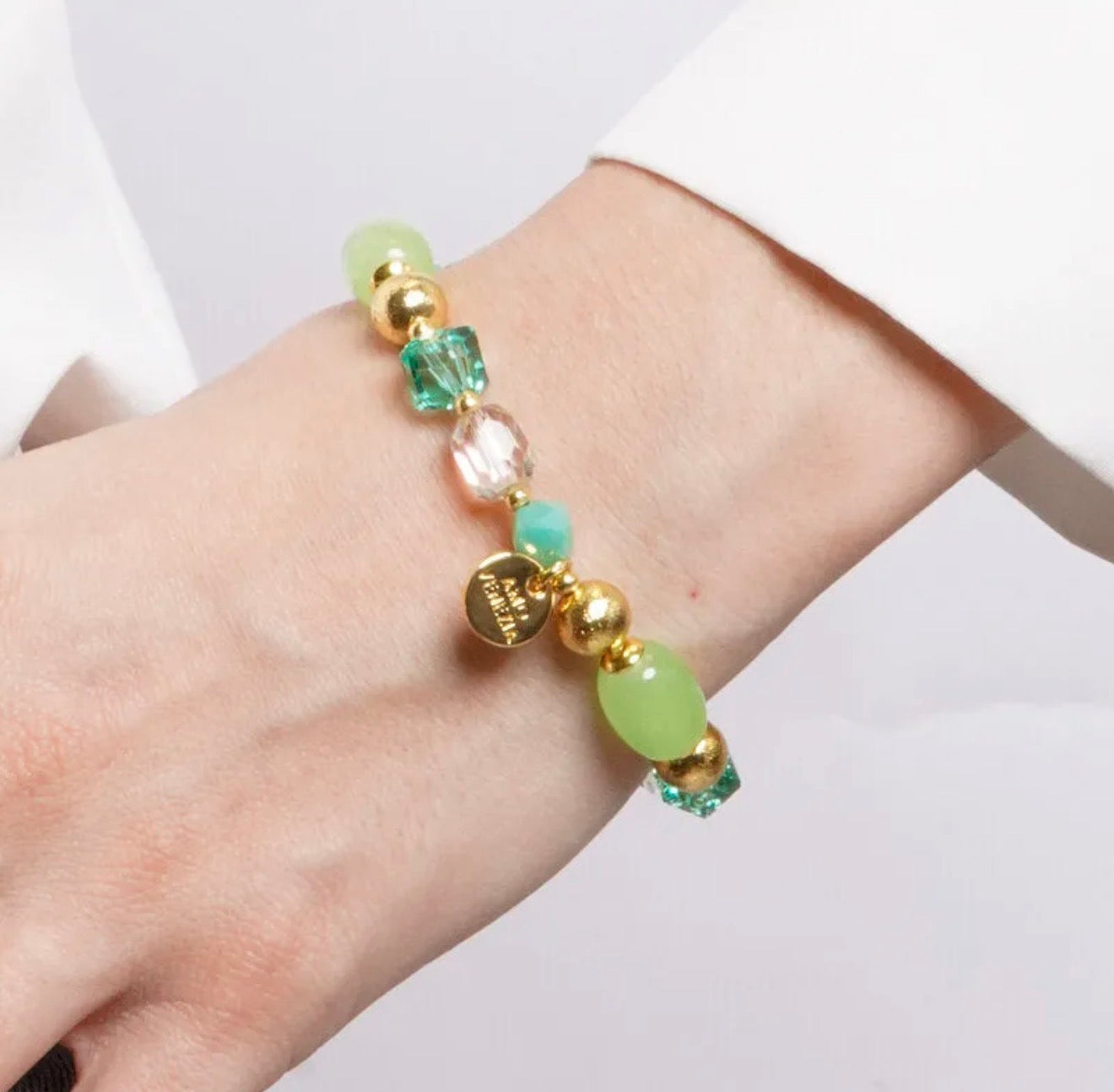 BRACCIALE AMO VENEZIA CRISTALLI VERDI