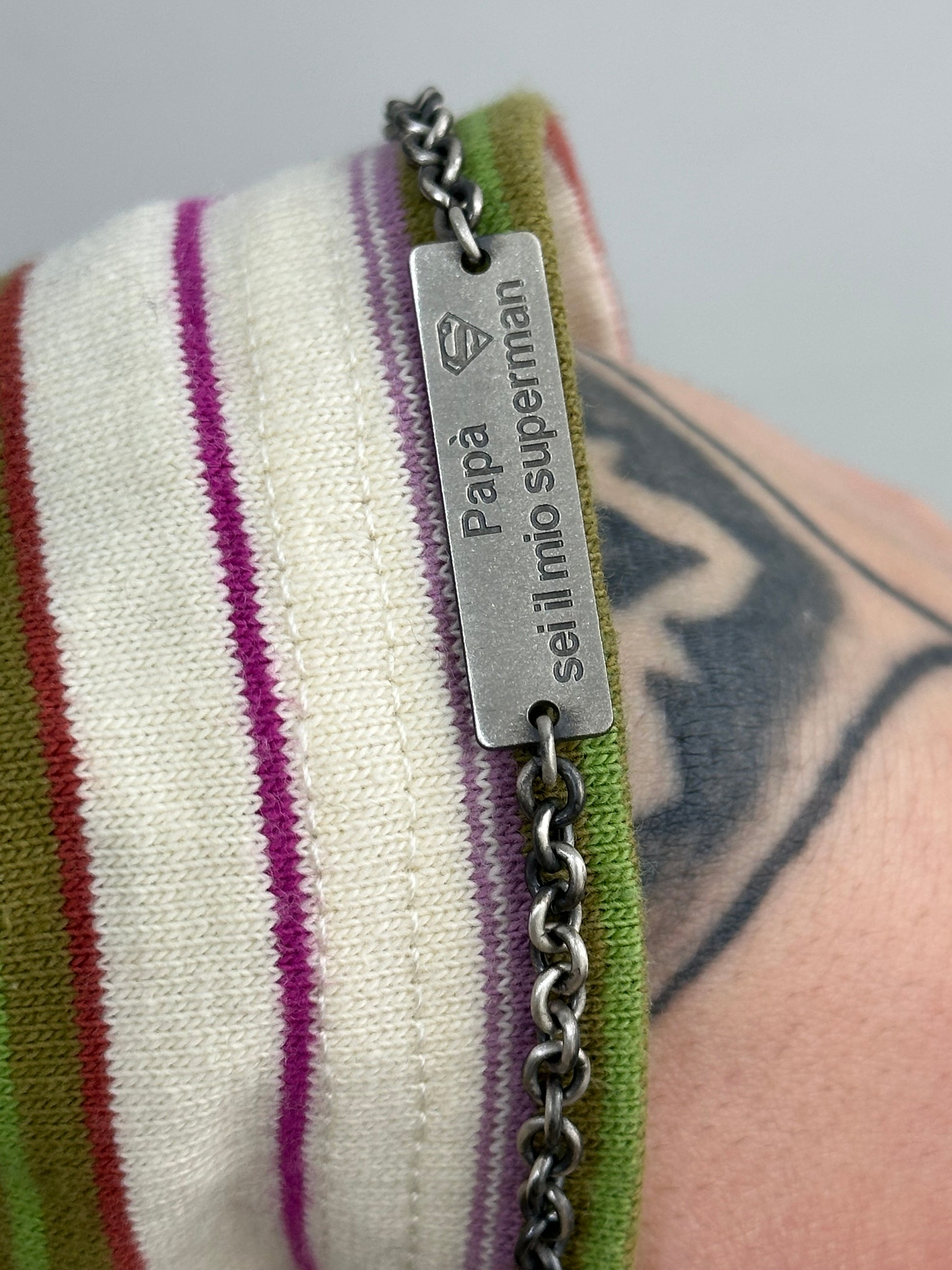BRACCIALE PAPÀ ARGENTO BRUNITO