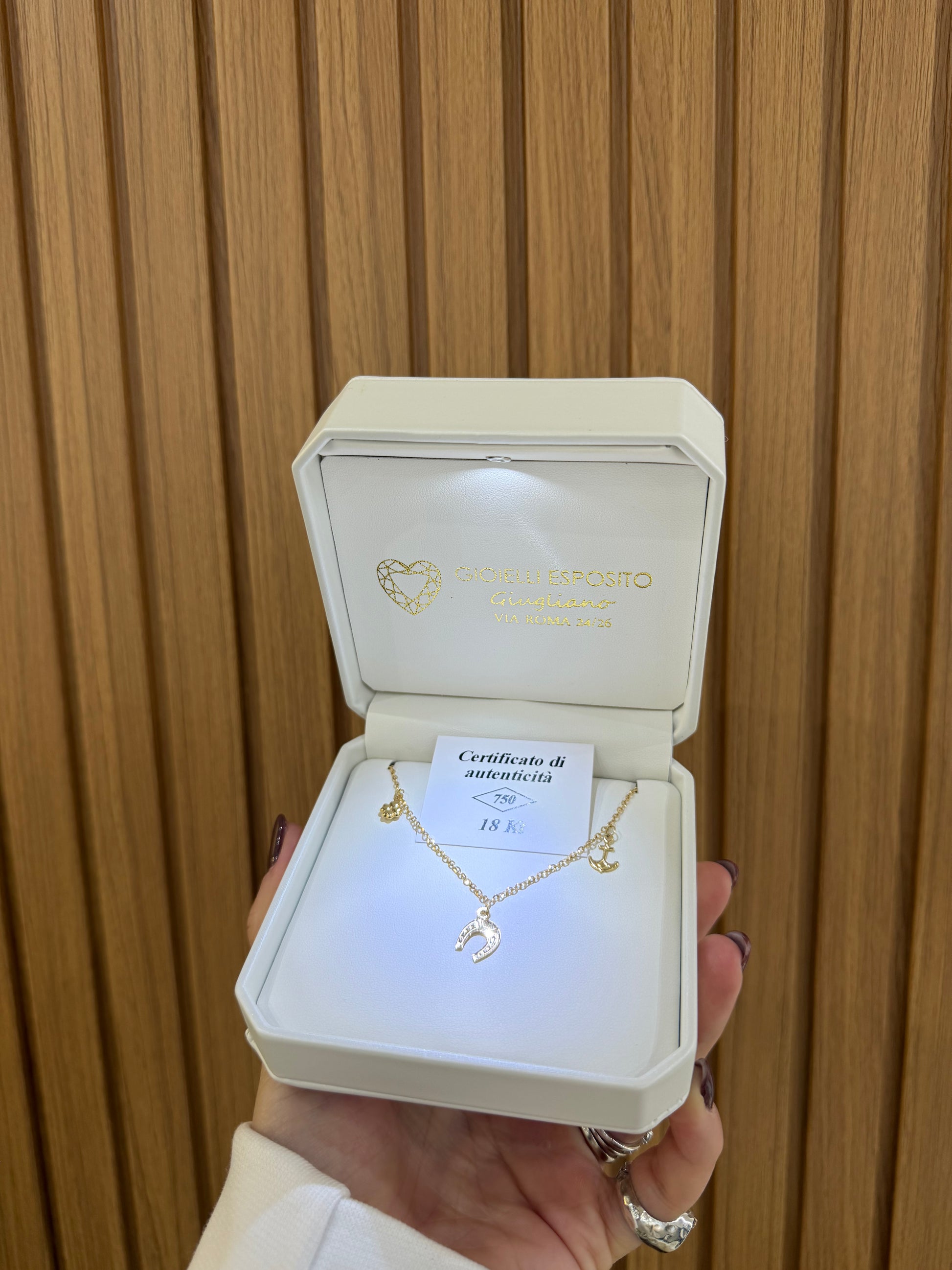 COLLANA BUENA SUERTE ORO 18KT