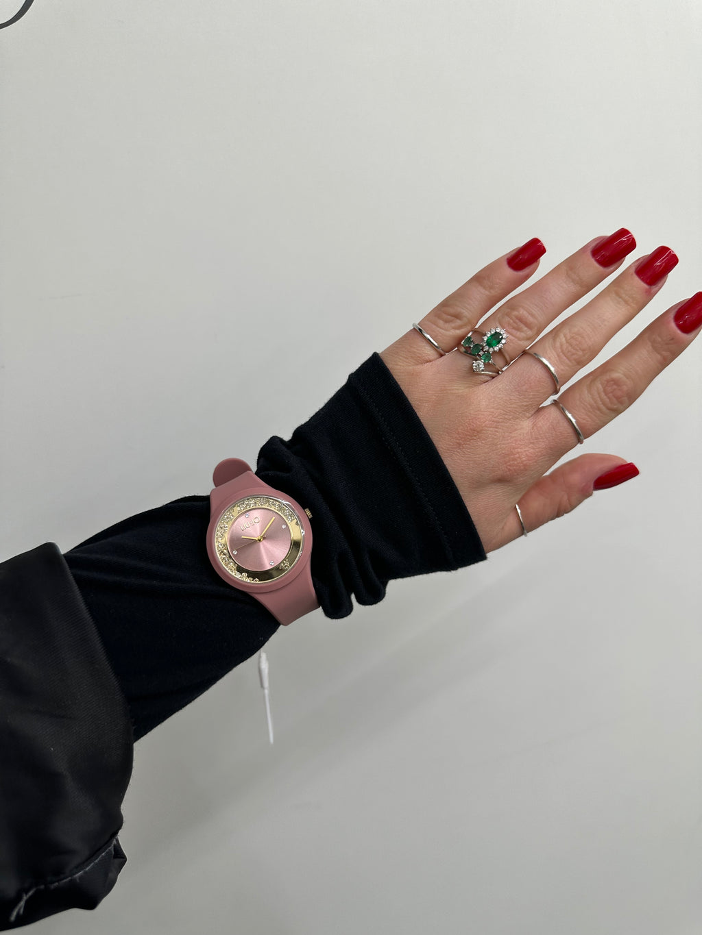 OROLOGIO LIU JO IN GOMMA ROSA SCURO