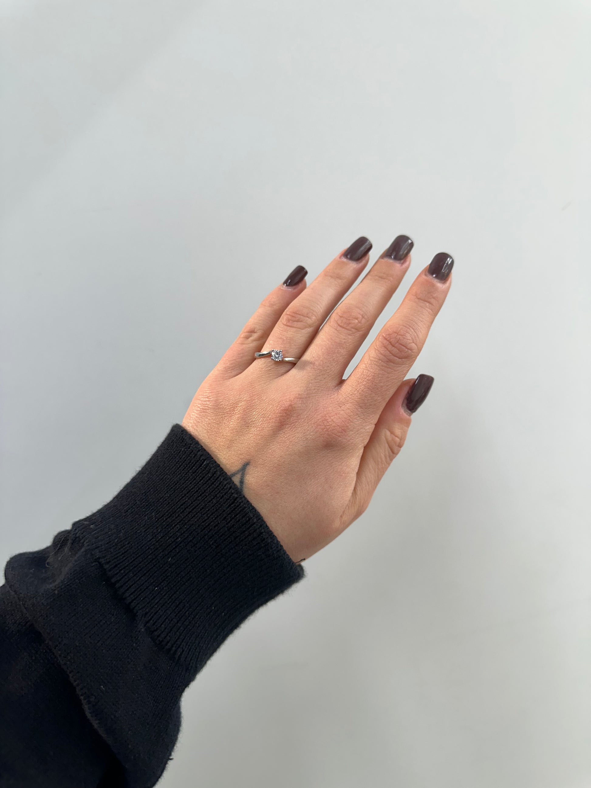 ANELLO SOLITARIO ARGENTO 925