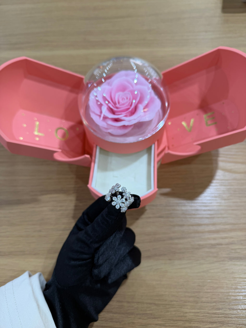 BOX PURE CON ANELLO FLOWERS ARGENTO 925