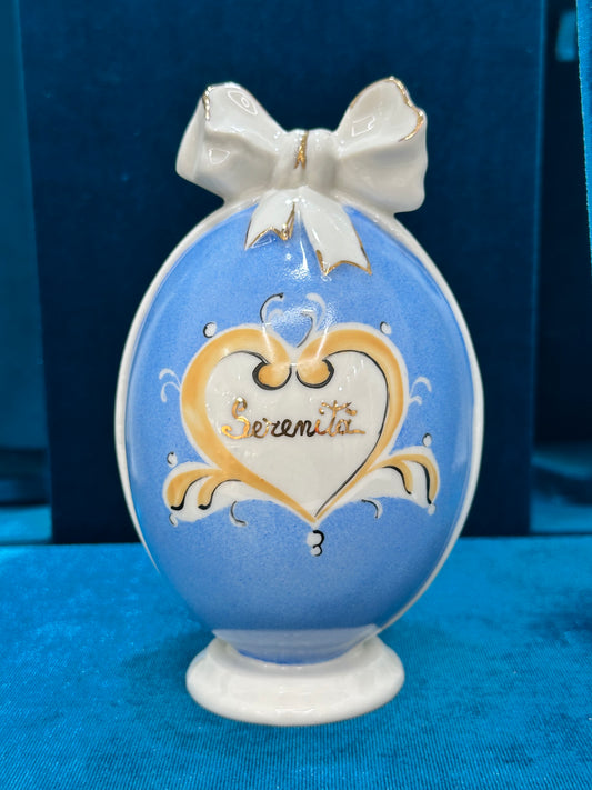 UOVO IN CERAMICA CON SCRITTA SERENITÀ