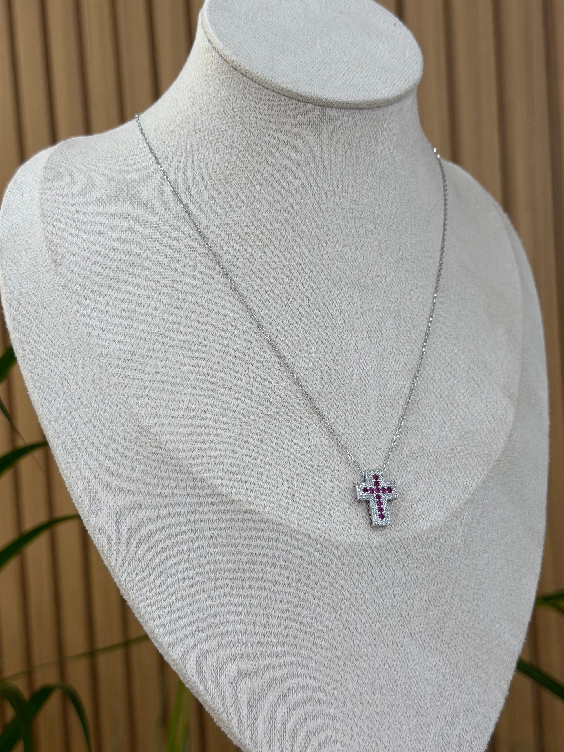 COLLANA CROCE AMIE ARGENTO 925