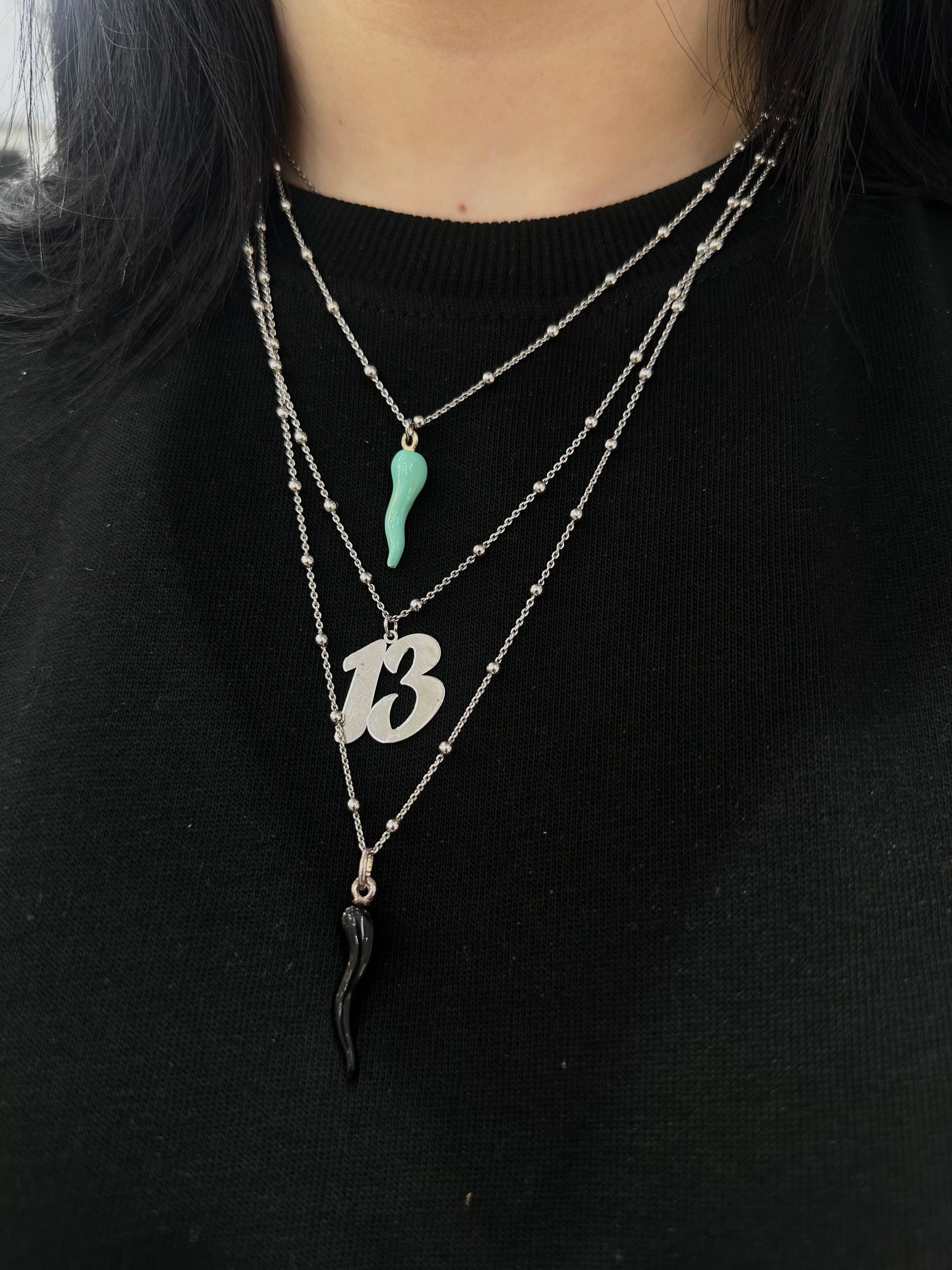 COLLANA SCARAMANTICA 3 FILI ARGENTO