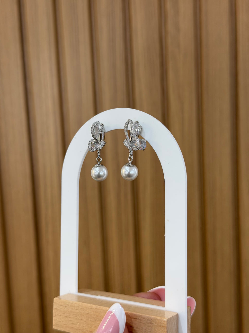 ORECCHINI BUTTERFLY CON PERLA ARGENTO 925