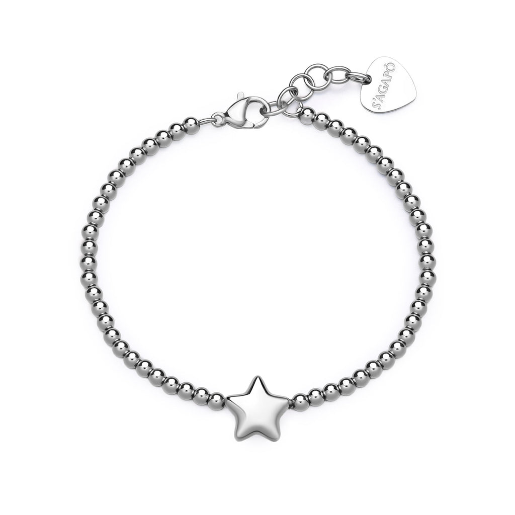 BRACCIALE STELLA ACCIAIO S'AGAPO