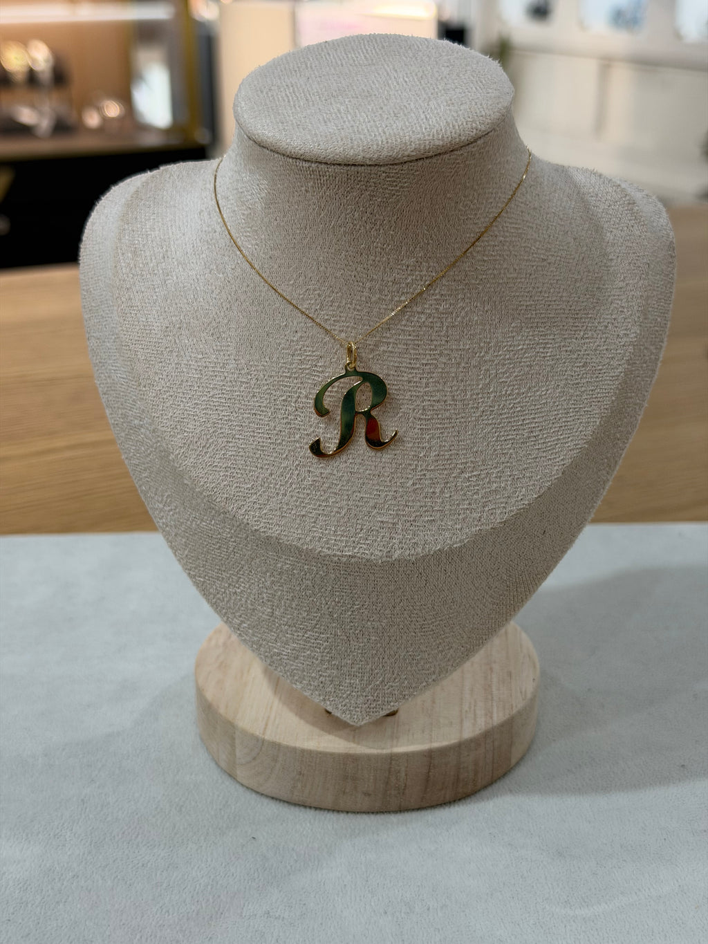COLLANA ORO 18KT CON INIZIALE R