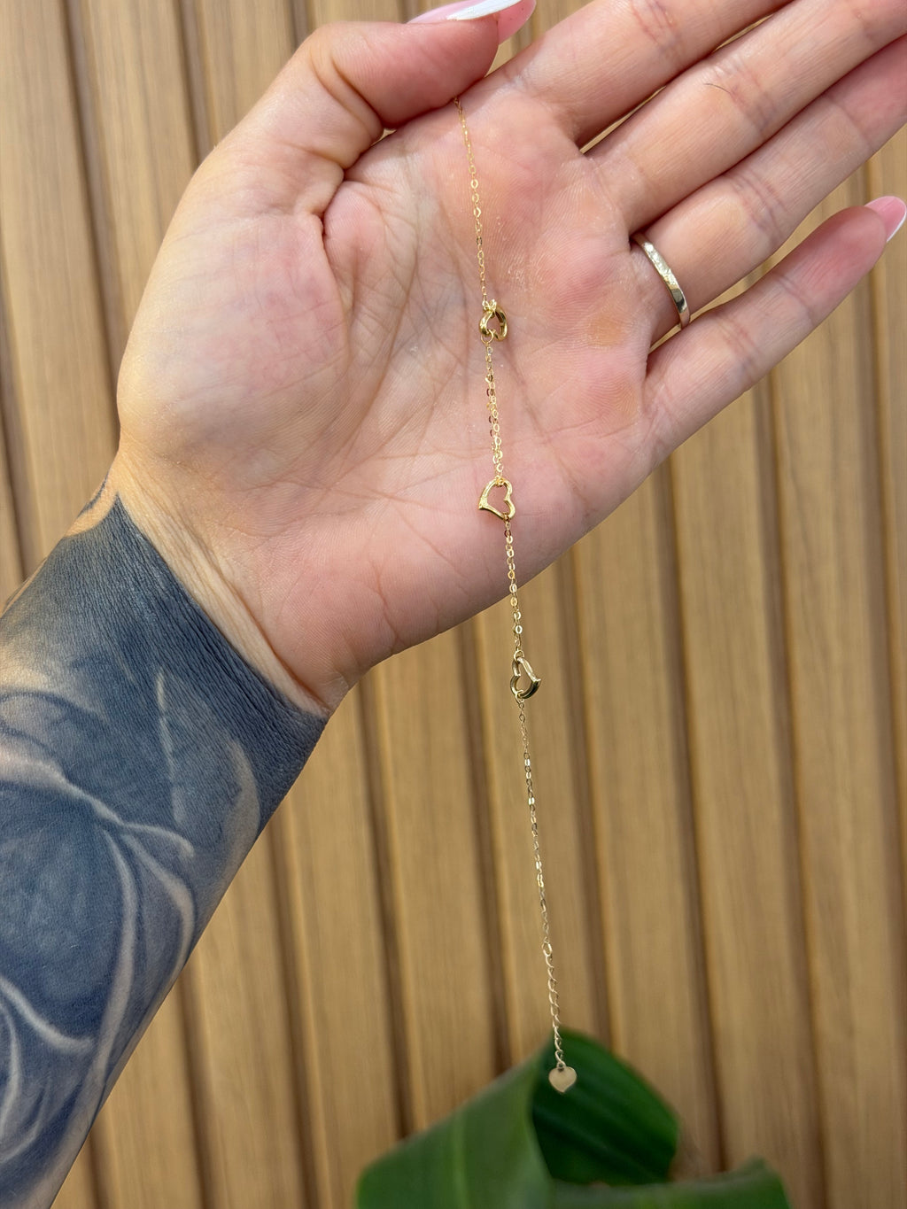 BRACCIALE ORO 18KT 3 CUORI