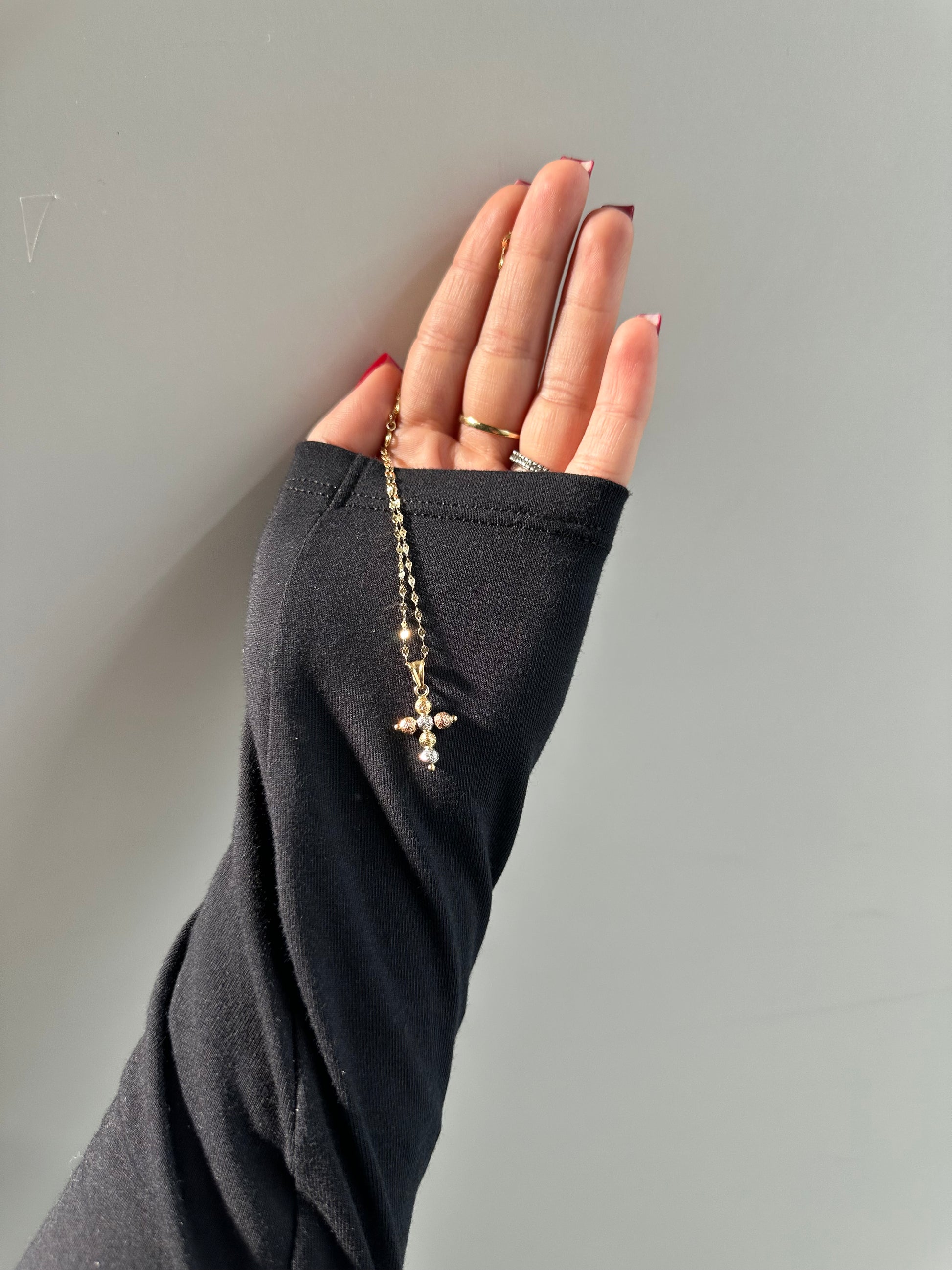 COLLANA CON CROCE MILLE LUCI ORO 18KT