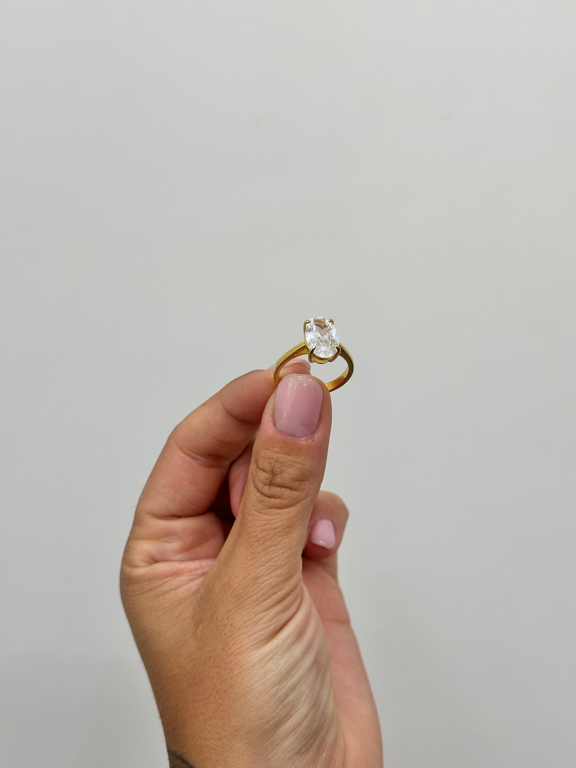 ANELLO REINA OVALE ARGENTO 925