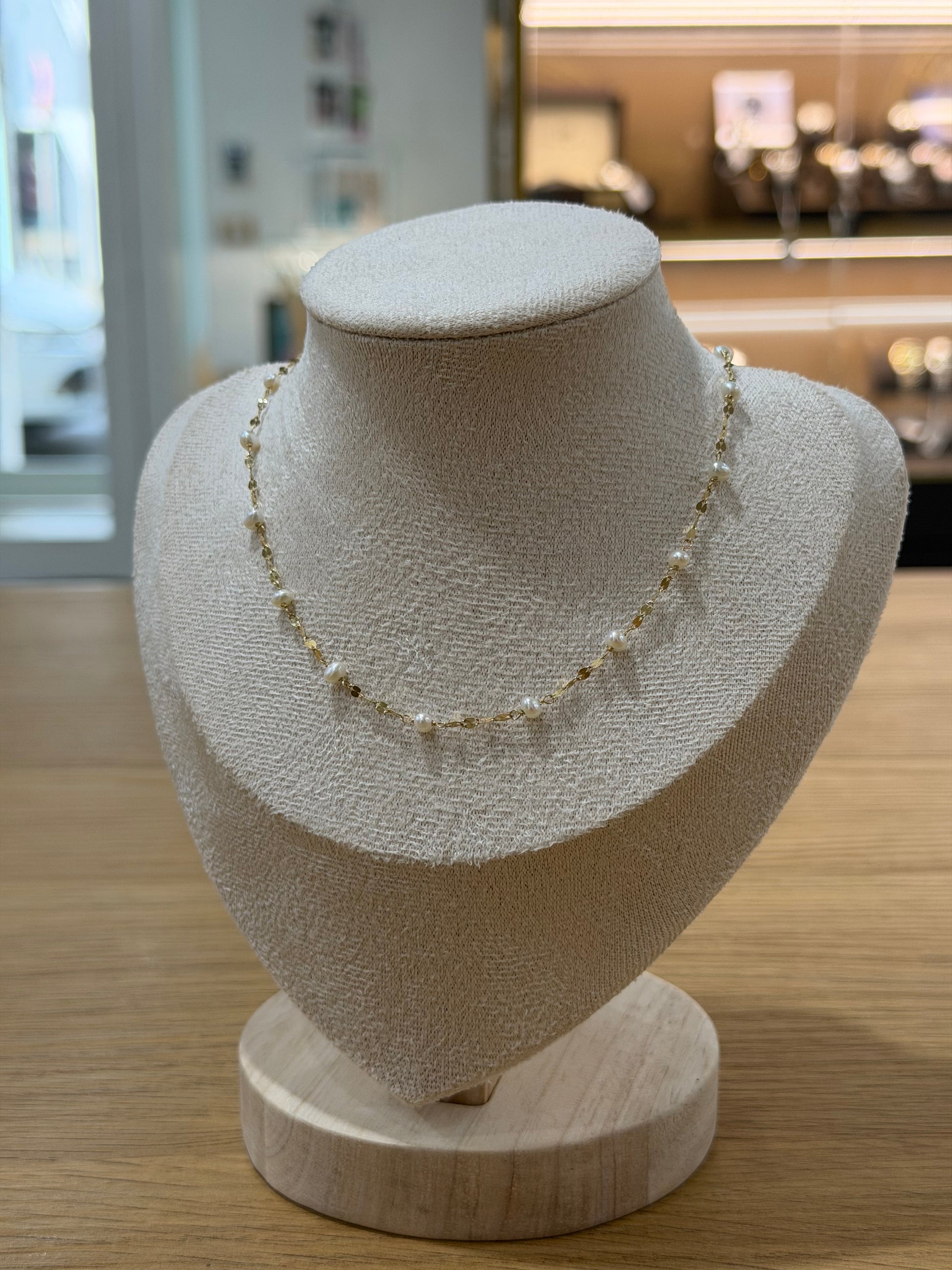 COLLANA ORO 18KT CON MICROPERLINE