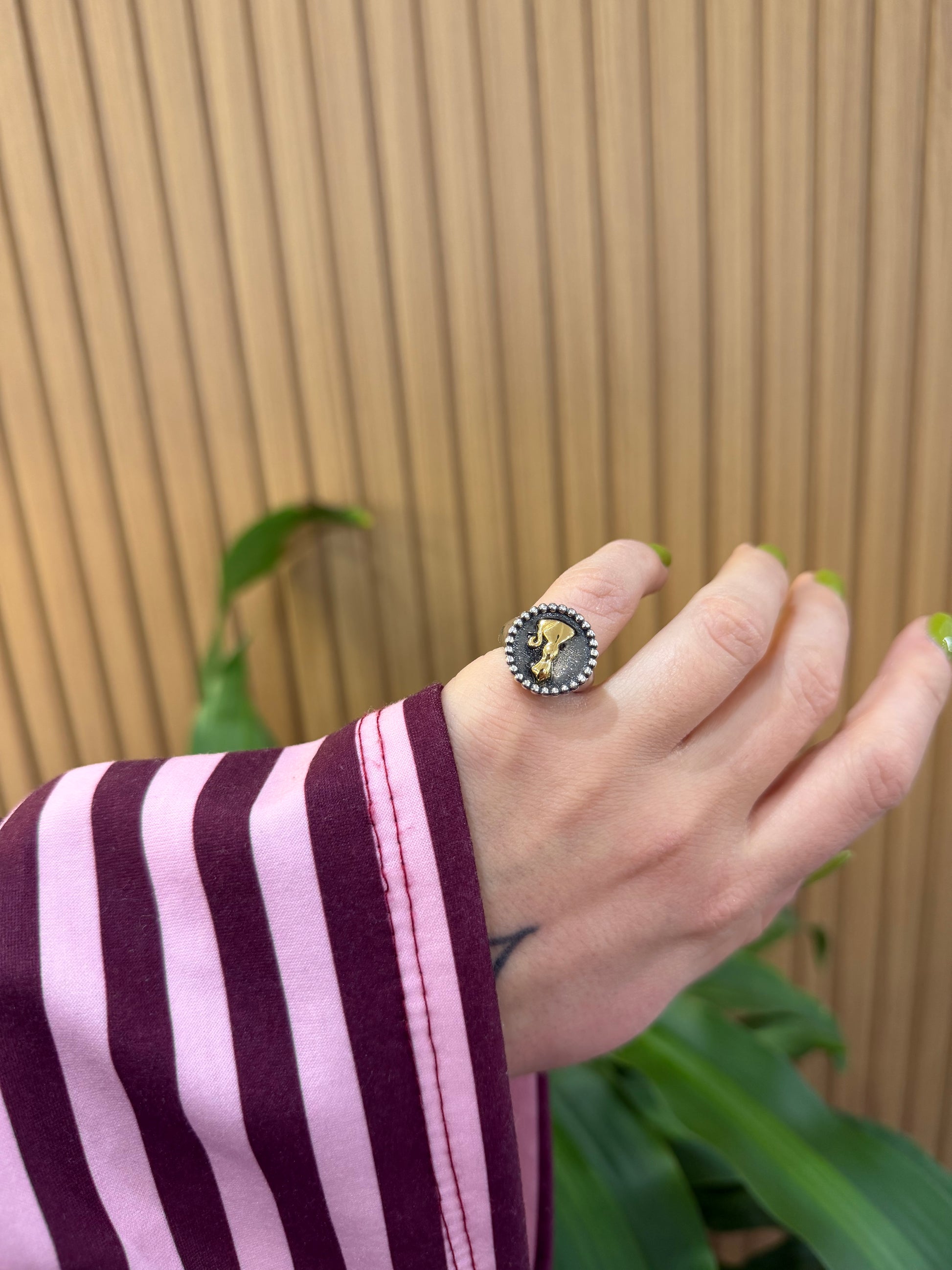 ANELLO SAN GENNARO ARGENTO 925 BICOLORE