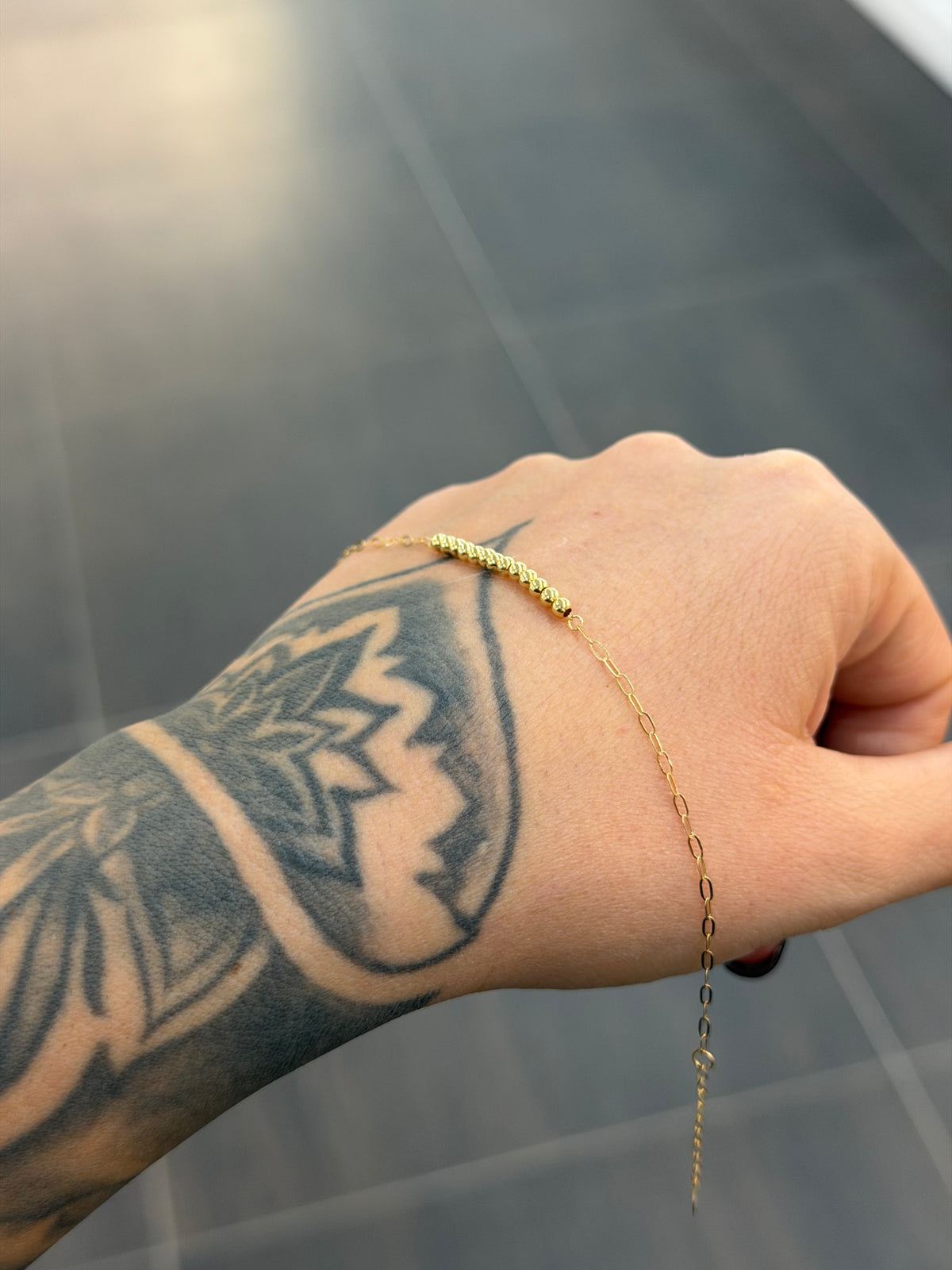 BRACCIALE ORO 18KT SFERE SEMPLICI