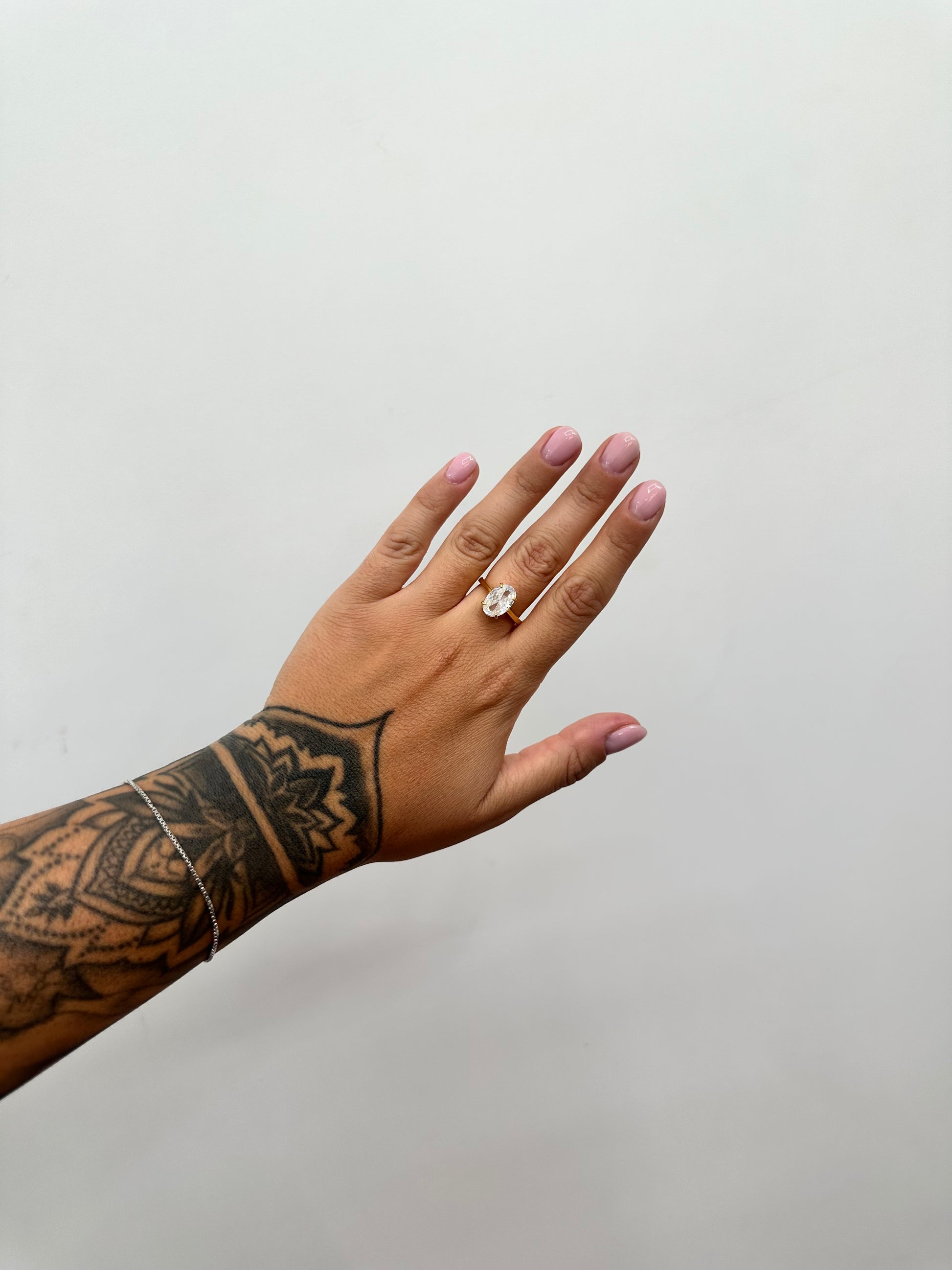 ANELLO REINA OVALE ARGENTO 925