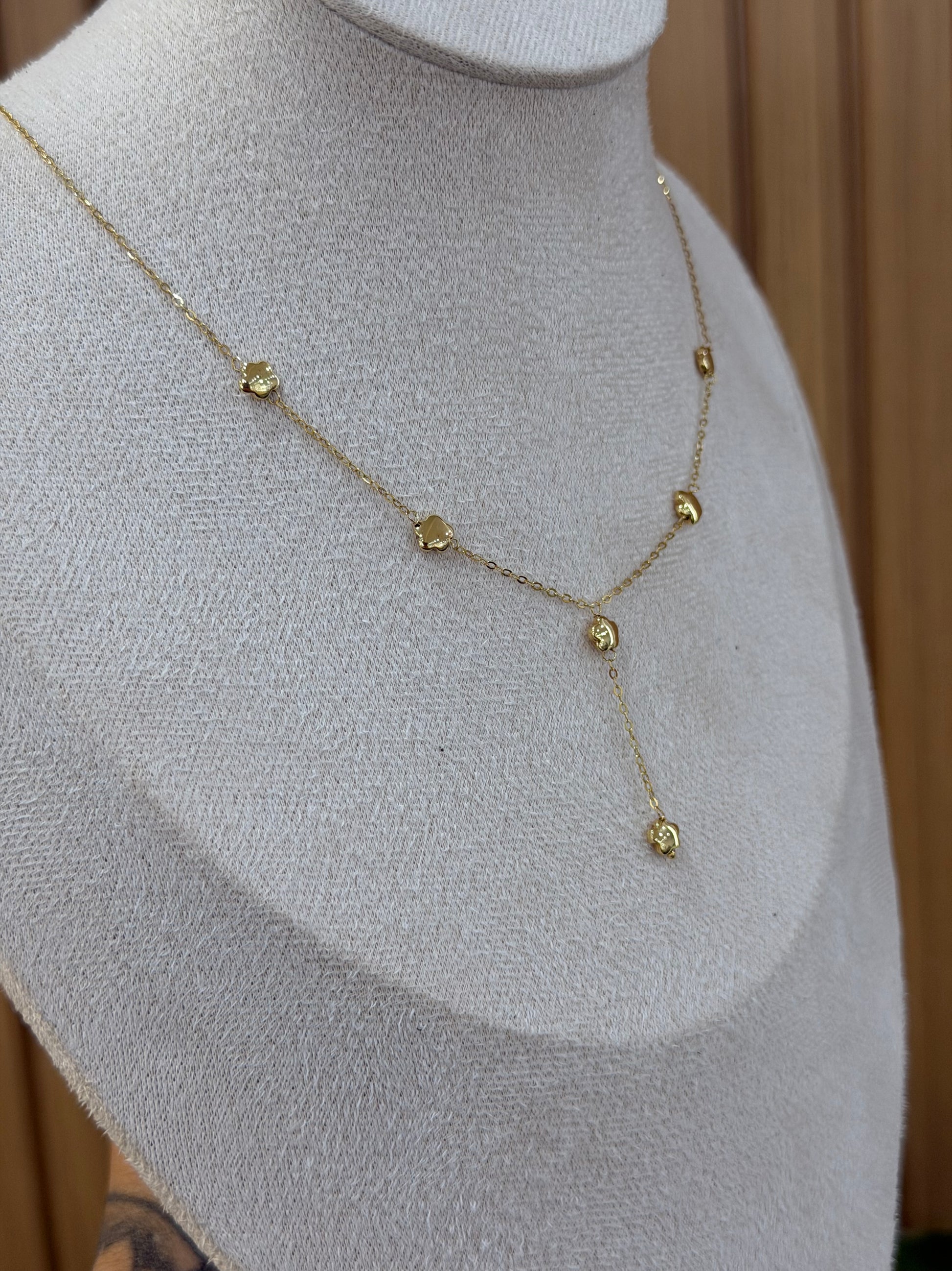 COLLANA QUADRIFOGLI ORO 18KT