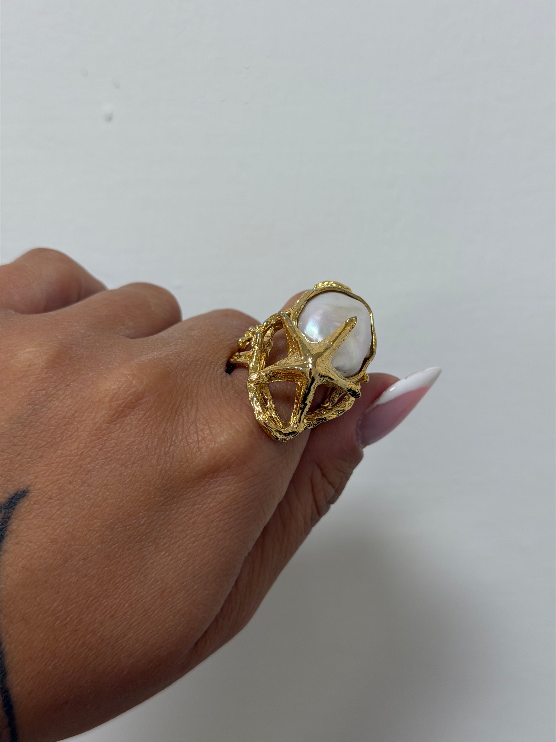 ANELLO FEDELE STELLA CON PERLA
