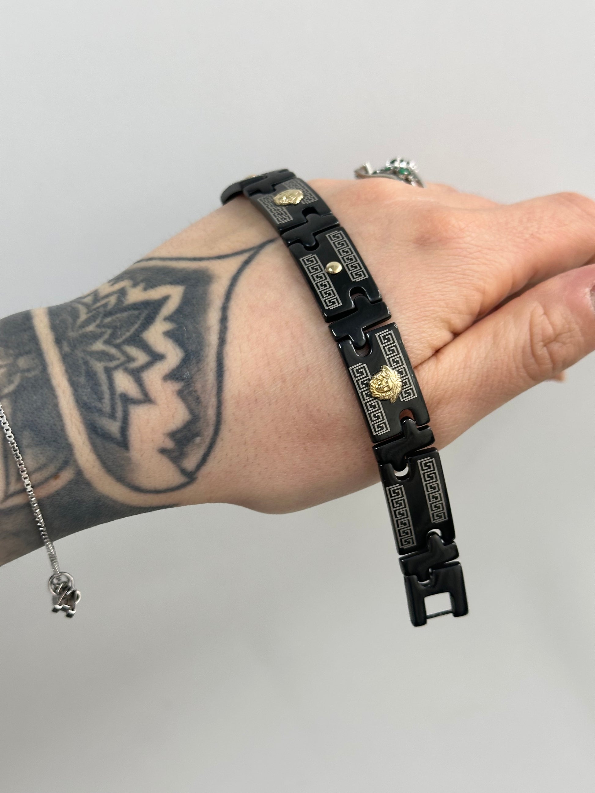 BRACCIALE TARGA BLACK MEDUSA