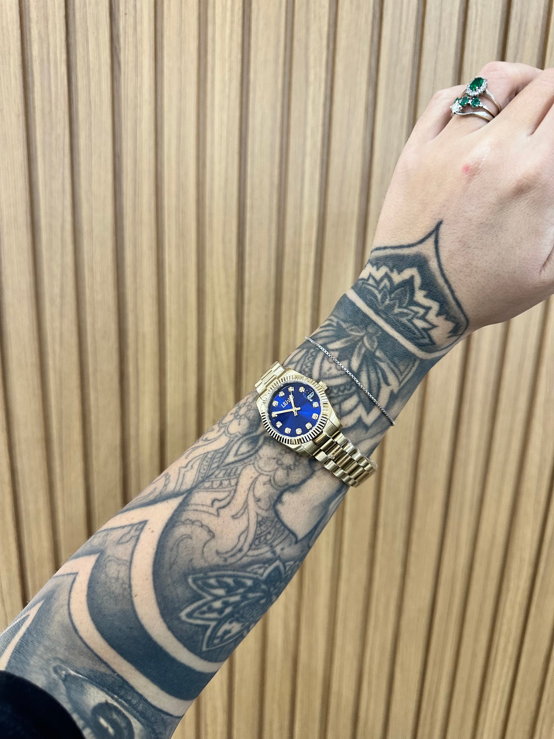 OROLOGIO LIU JO DORATO QUADRANTE BLU