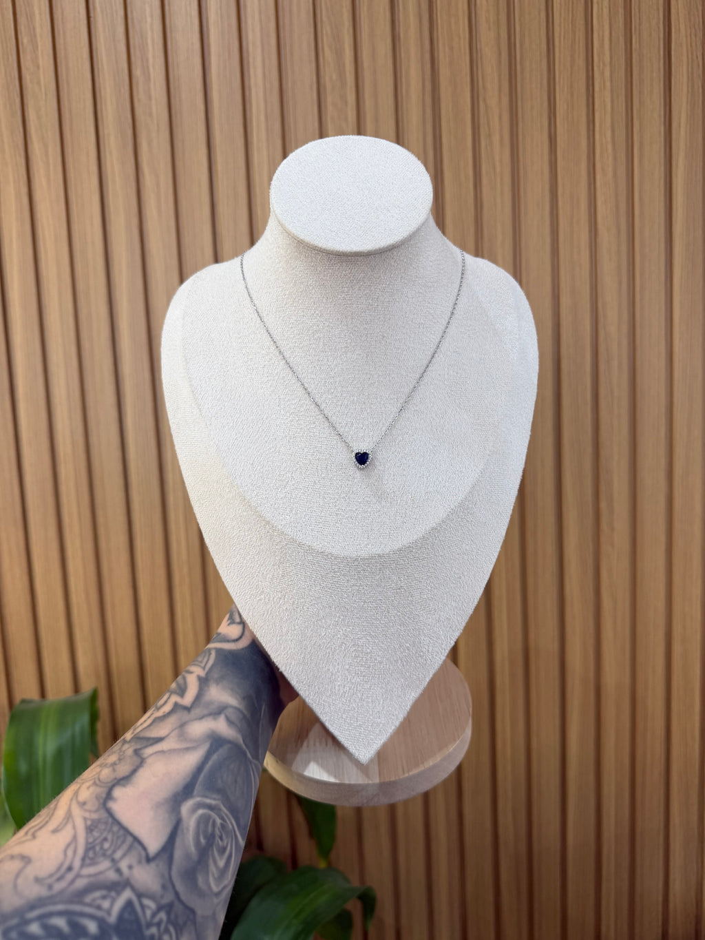 COLLANA CUORE BLU ARGENTO 925