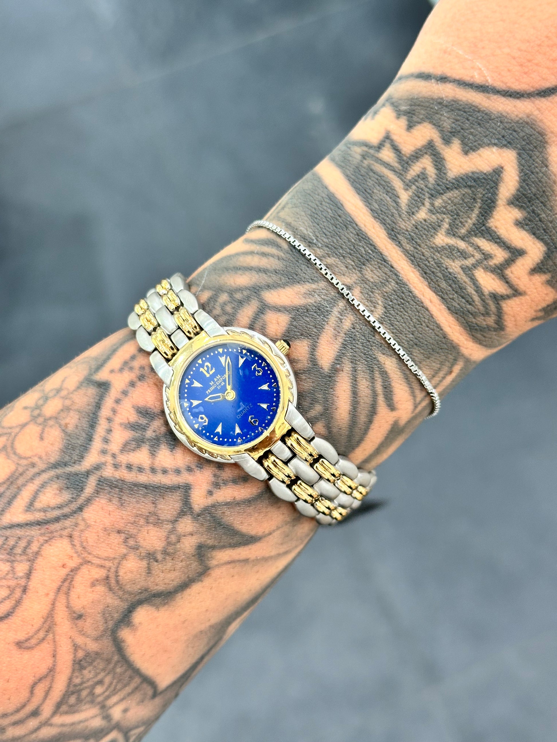 OROLOGIO PRIMO EMPORIO BICOLORE QUADRANTE BLU