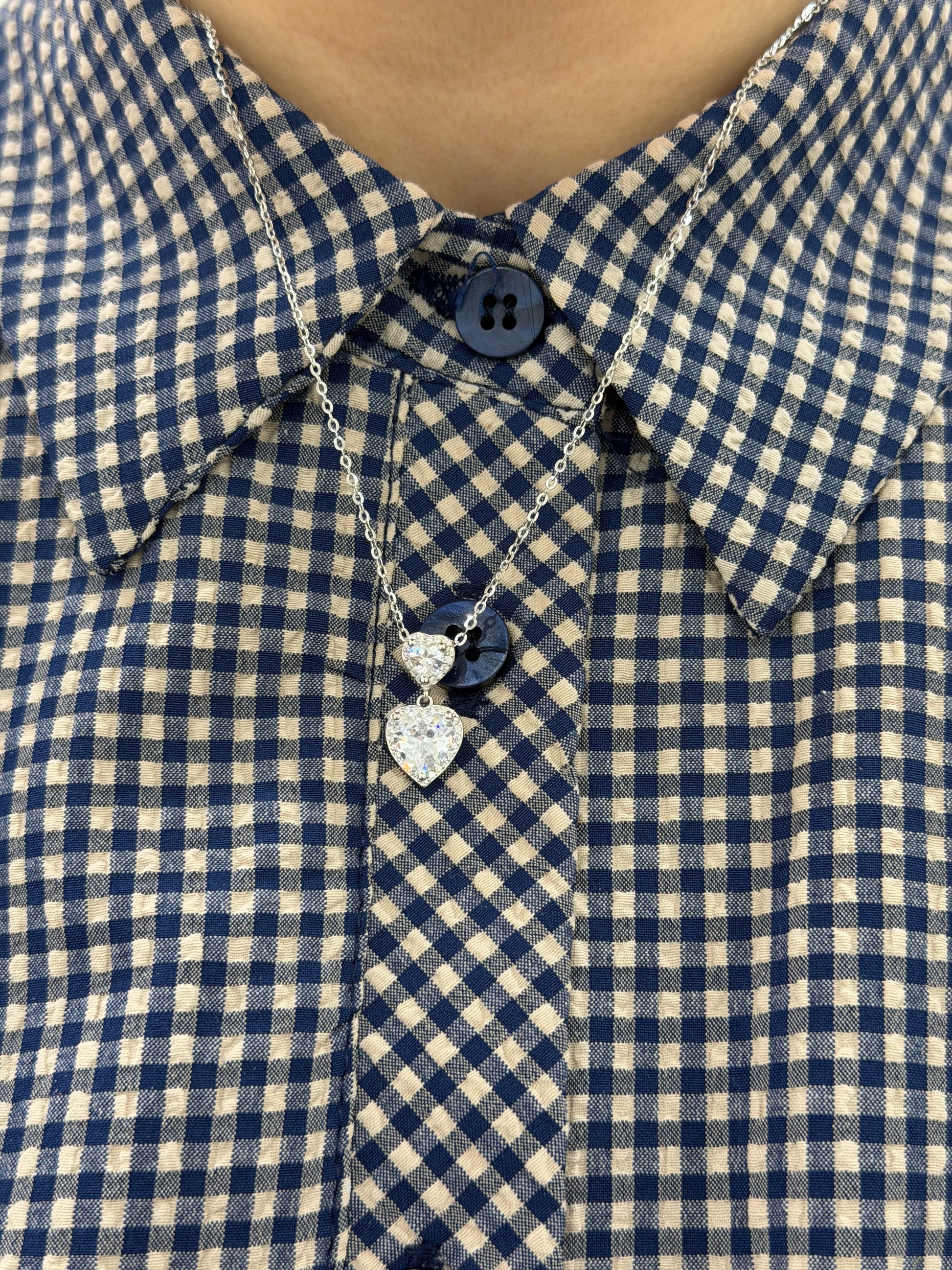 BOX LOVE CON COMPLETO DOPPIO CUORE ARGENTO 925