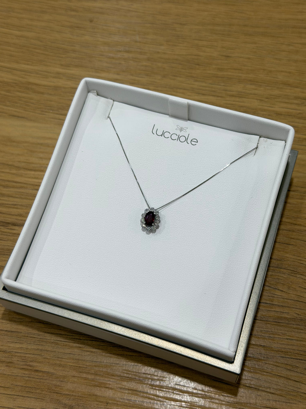 COLLANA KATE ORO 18KT CON DIAMANTI E RUBINO