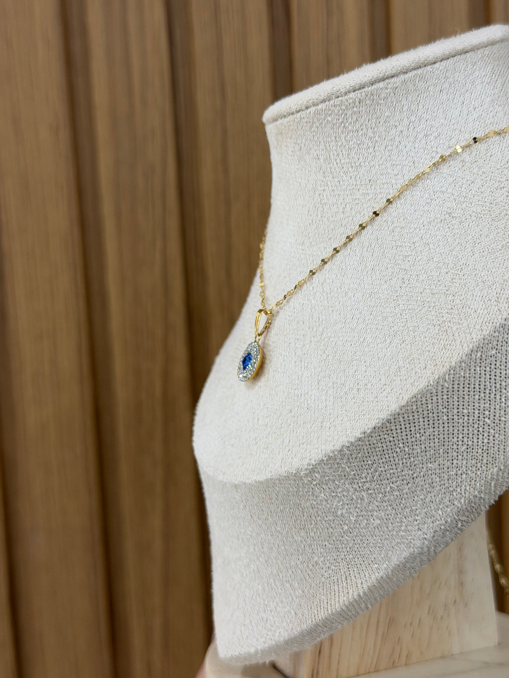 COLLANA ORO 18KT CON CIONDOLO BLUE