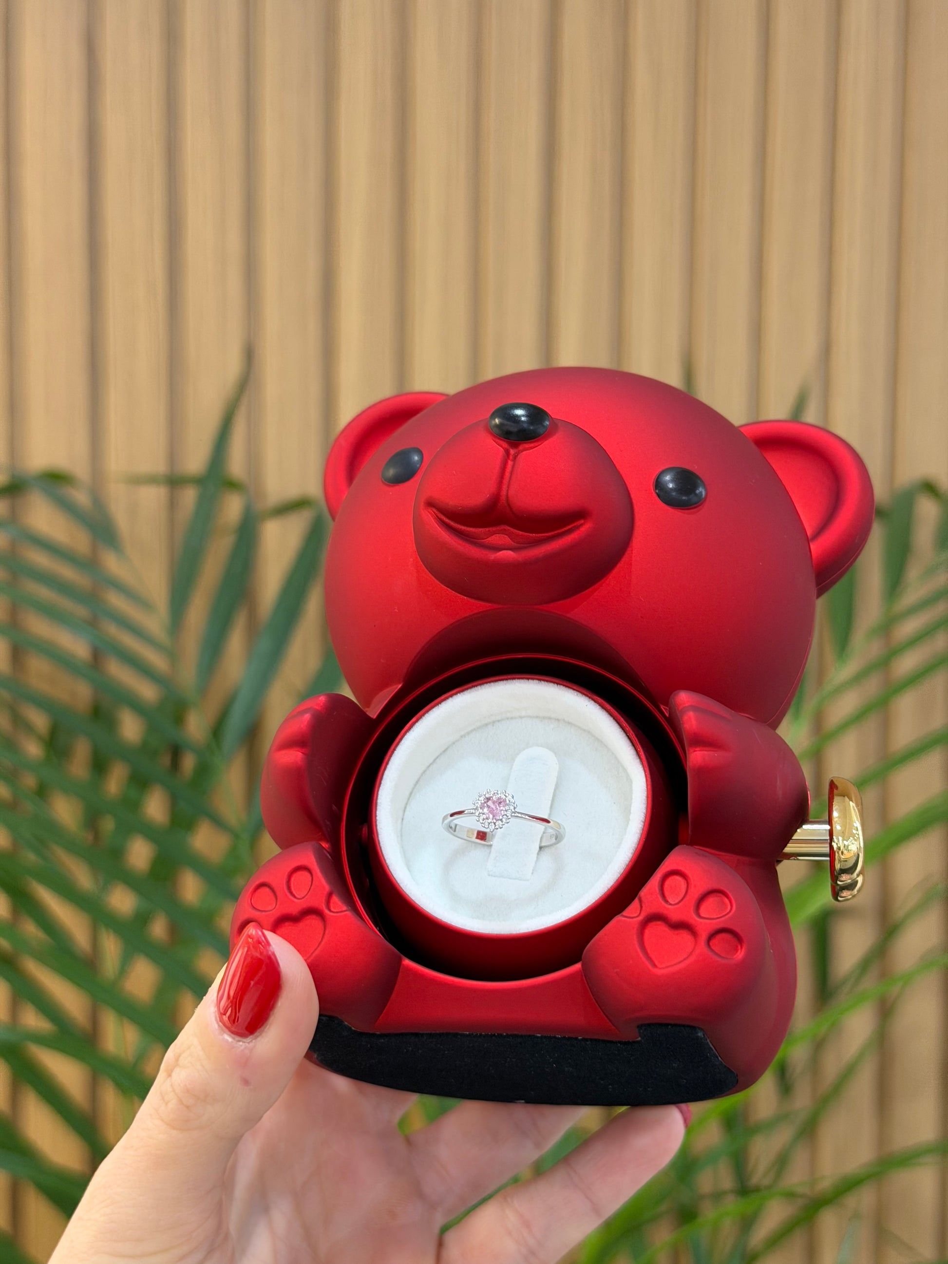 BOX MINI TEDDY CON ANELLO DAFNE ARGENTO 925