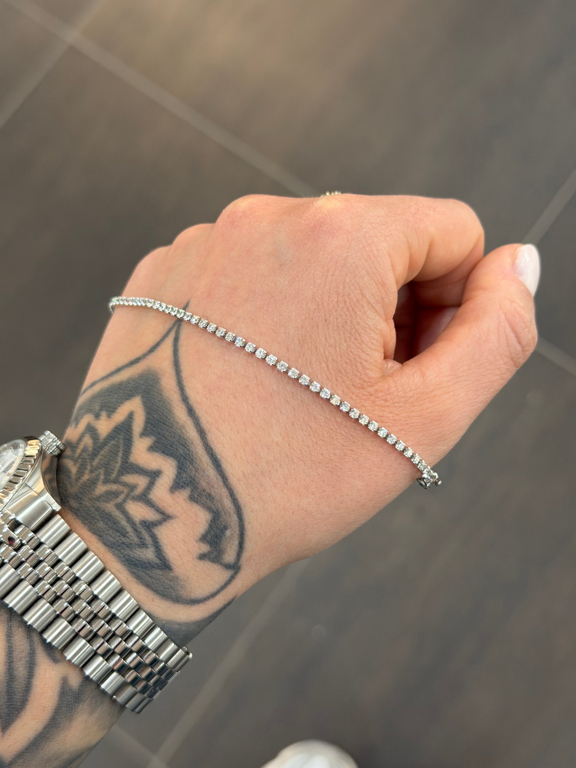 BRACCIALE TENNIS ORO 18KT CON ZIRCONI