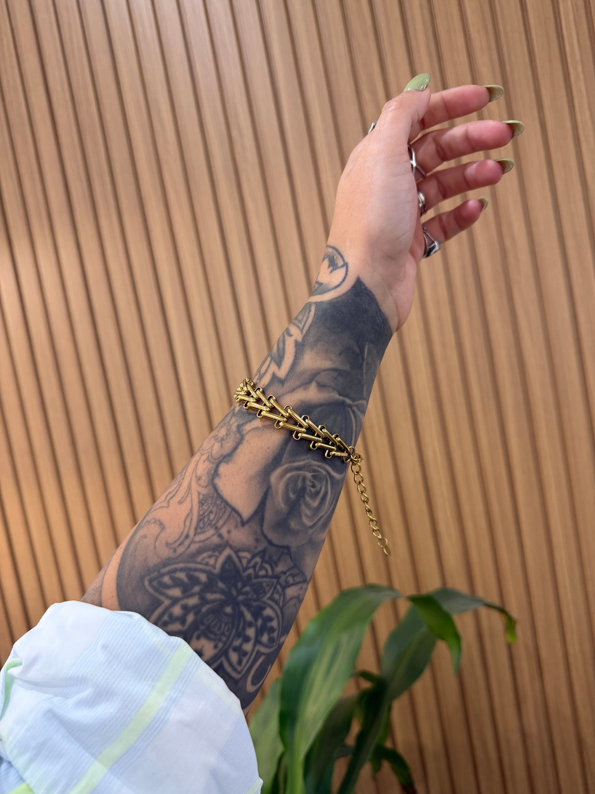 BRACCIALE NOA ACCIAIO CON DORATURA