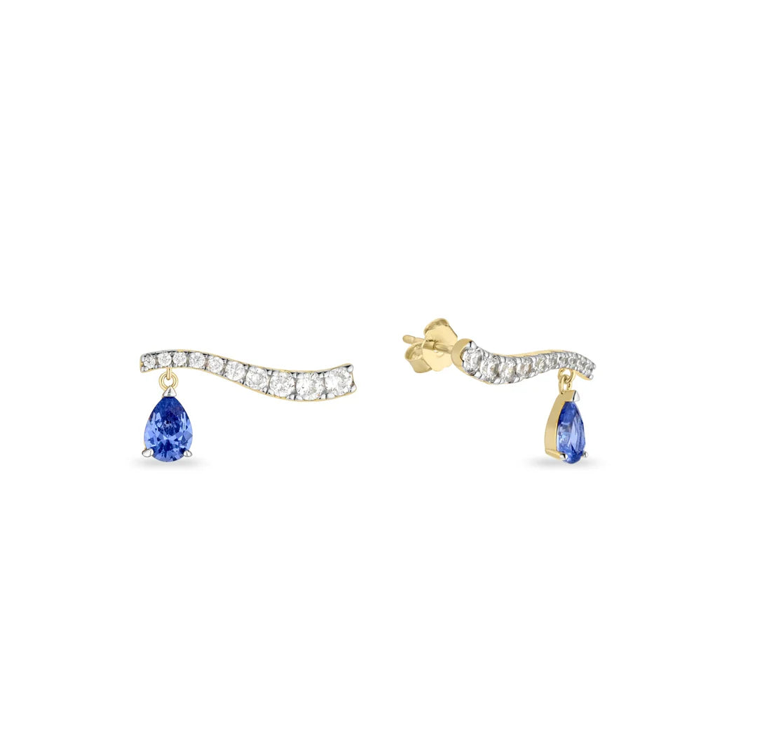 ORECCHINI ONDA GOCCIA TANZANITE LAURA P