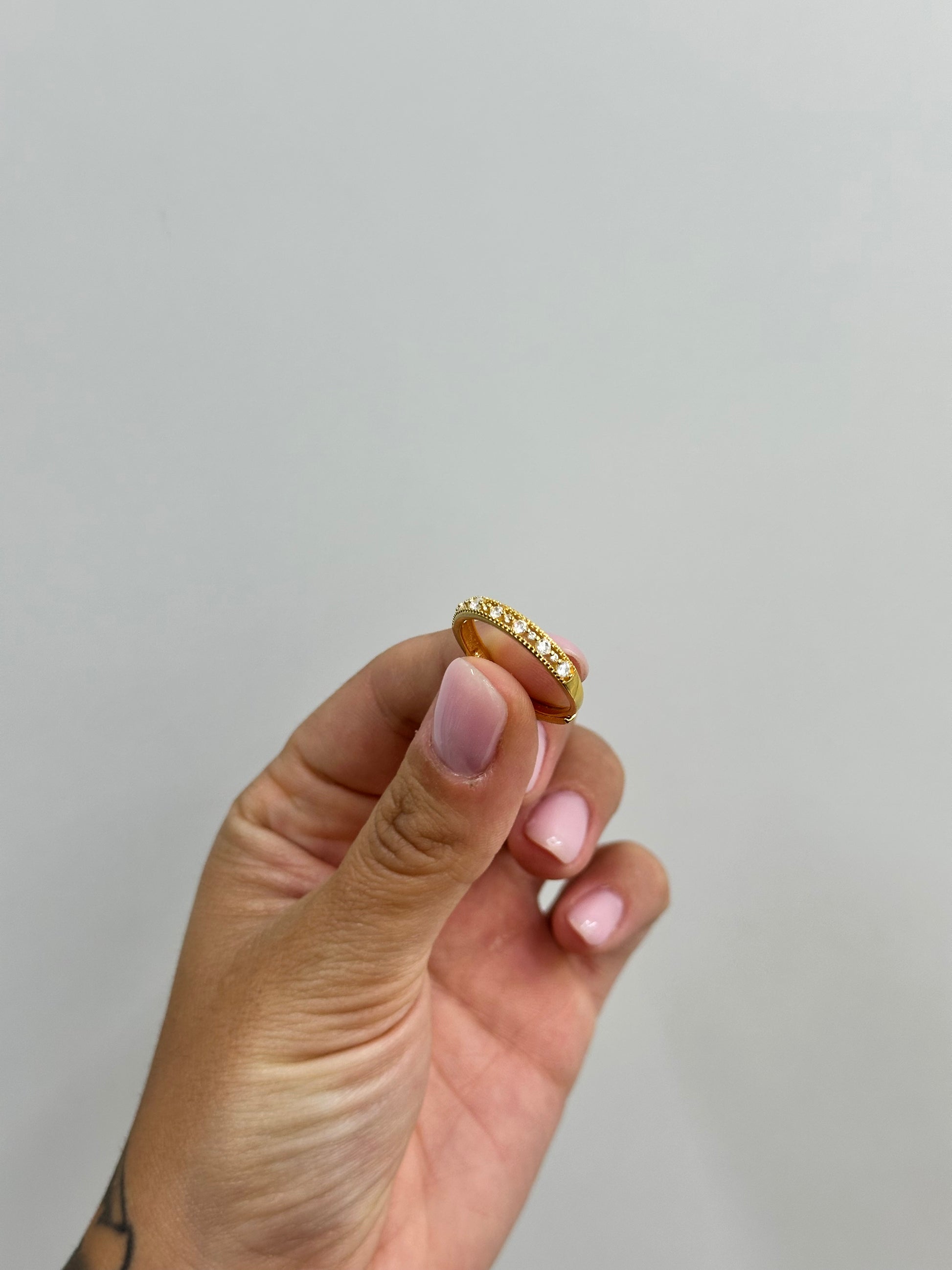 ANELLO MEZZA VERETTA EGYPT ARGENTO 925 CON DORATURA