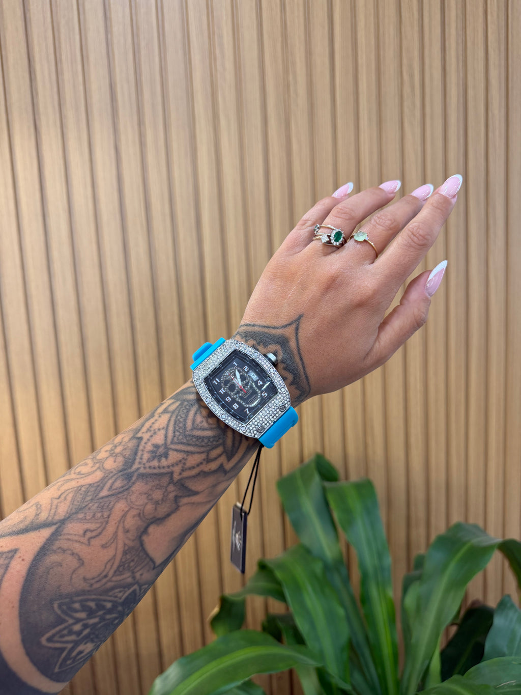 OROLOGIO RAPPER AMERICA CELESTE