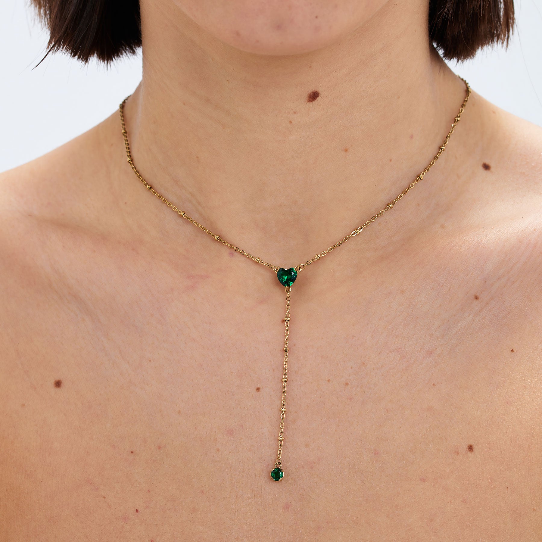 COLLANA CUORE VERDE PENDENTE S'AGAPO