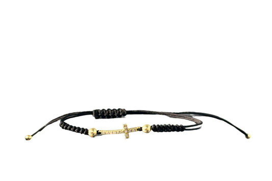 BRACCIALE CON CROCE ORO 18KT DALU'