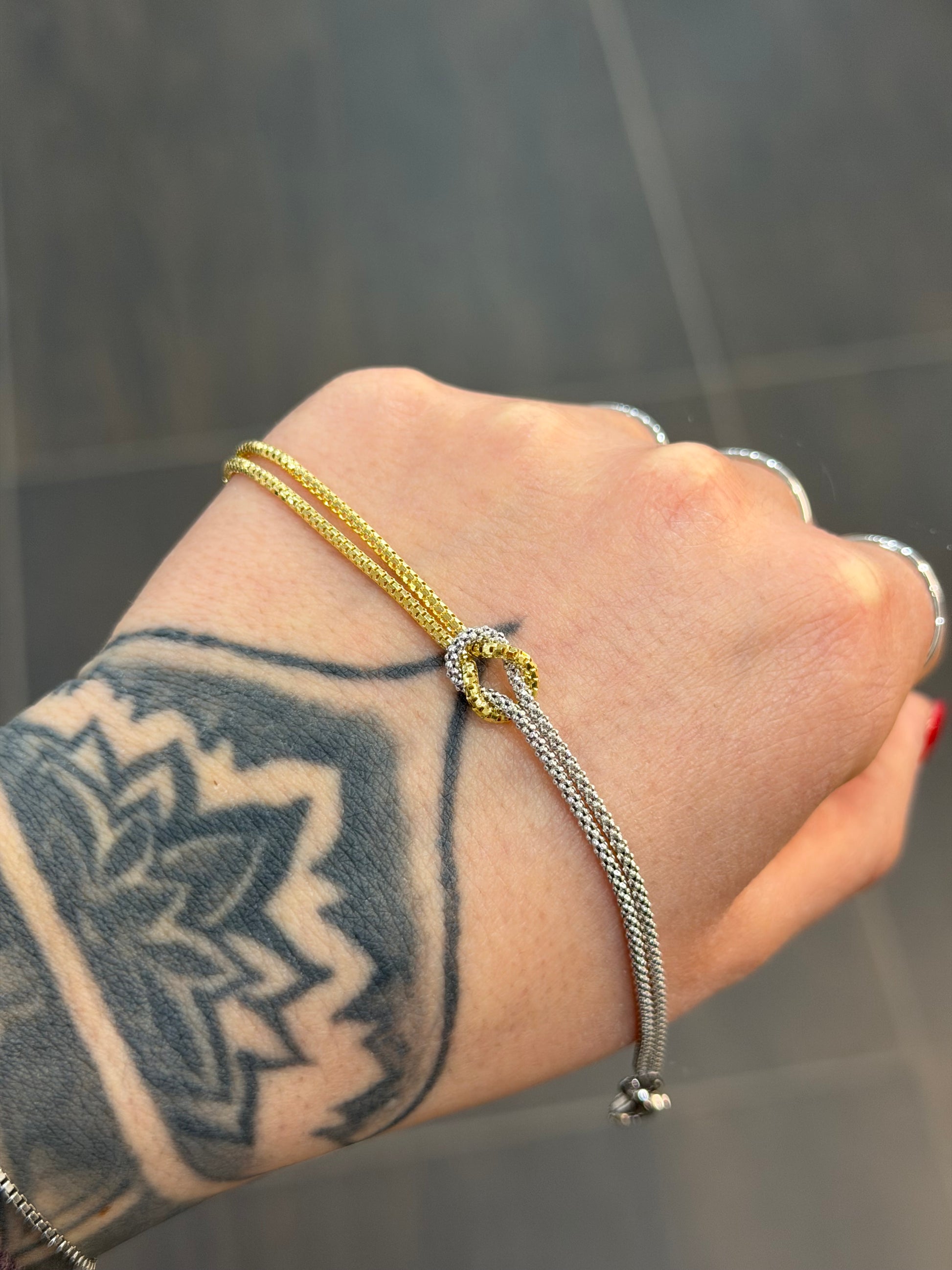 BRACCIALE LEGAME BICOLORE ARGENTO 925