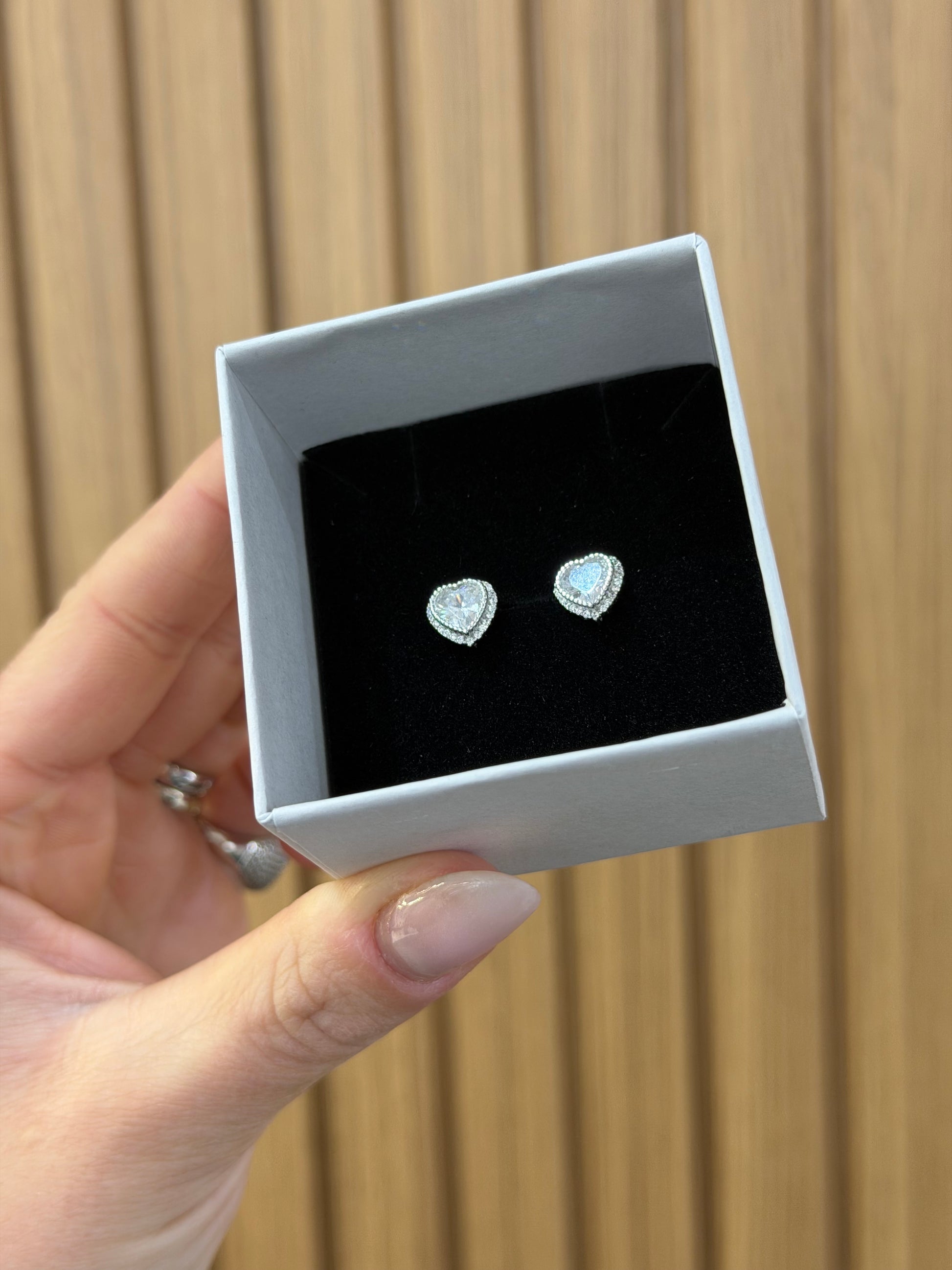 BOX LOVE CON COMPLETO DOPPIO CUORE ARGENTO 925