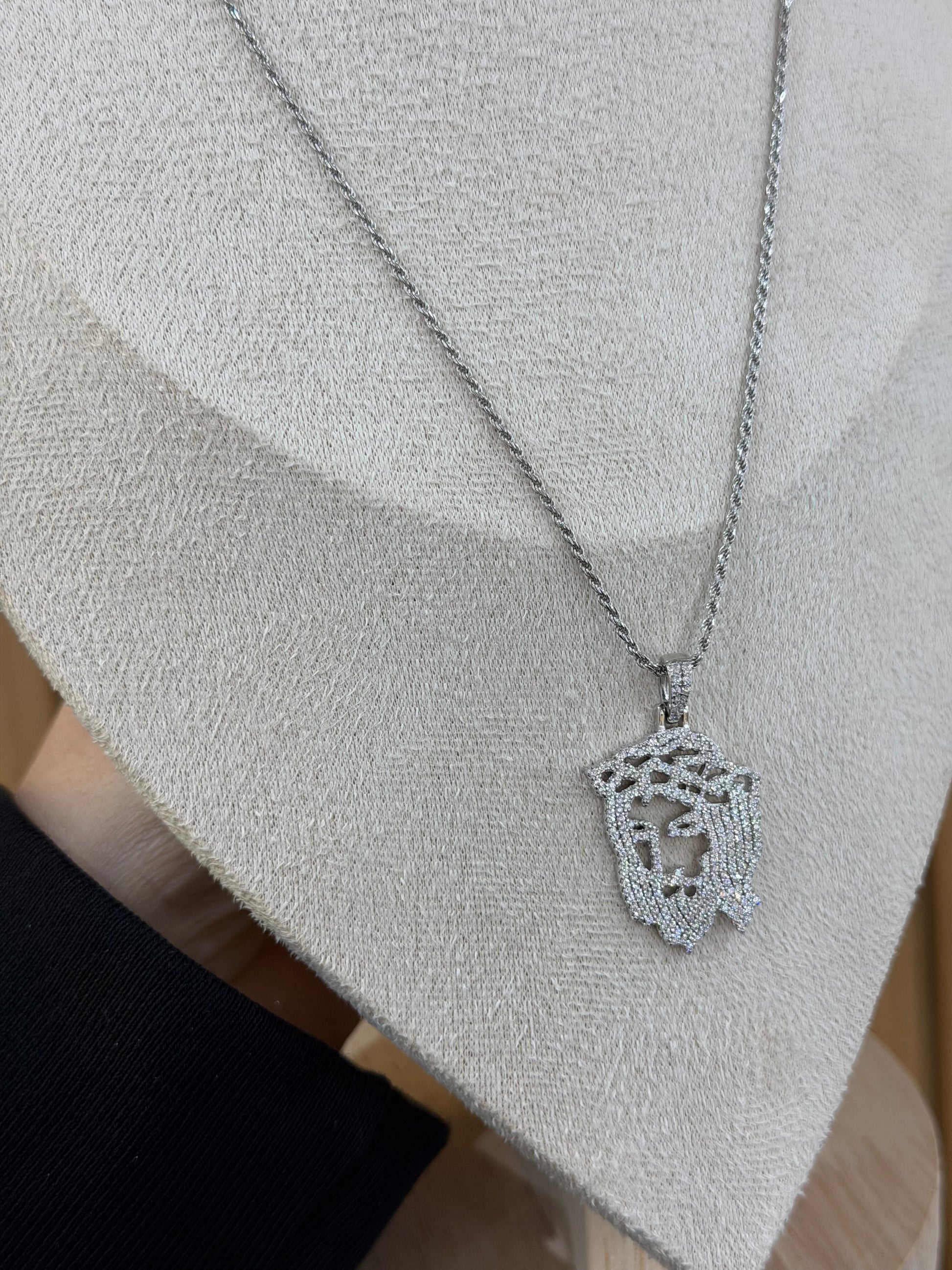 COLLANA JESUS ARGENTO 925