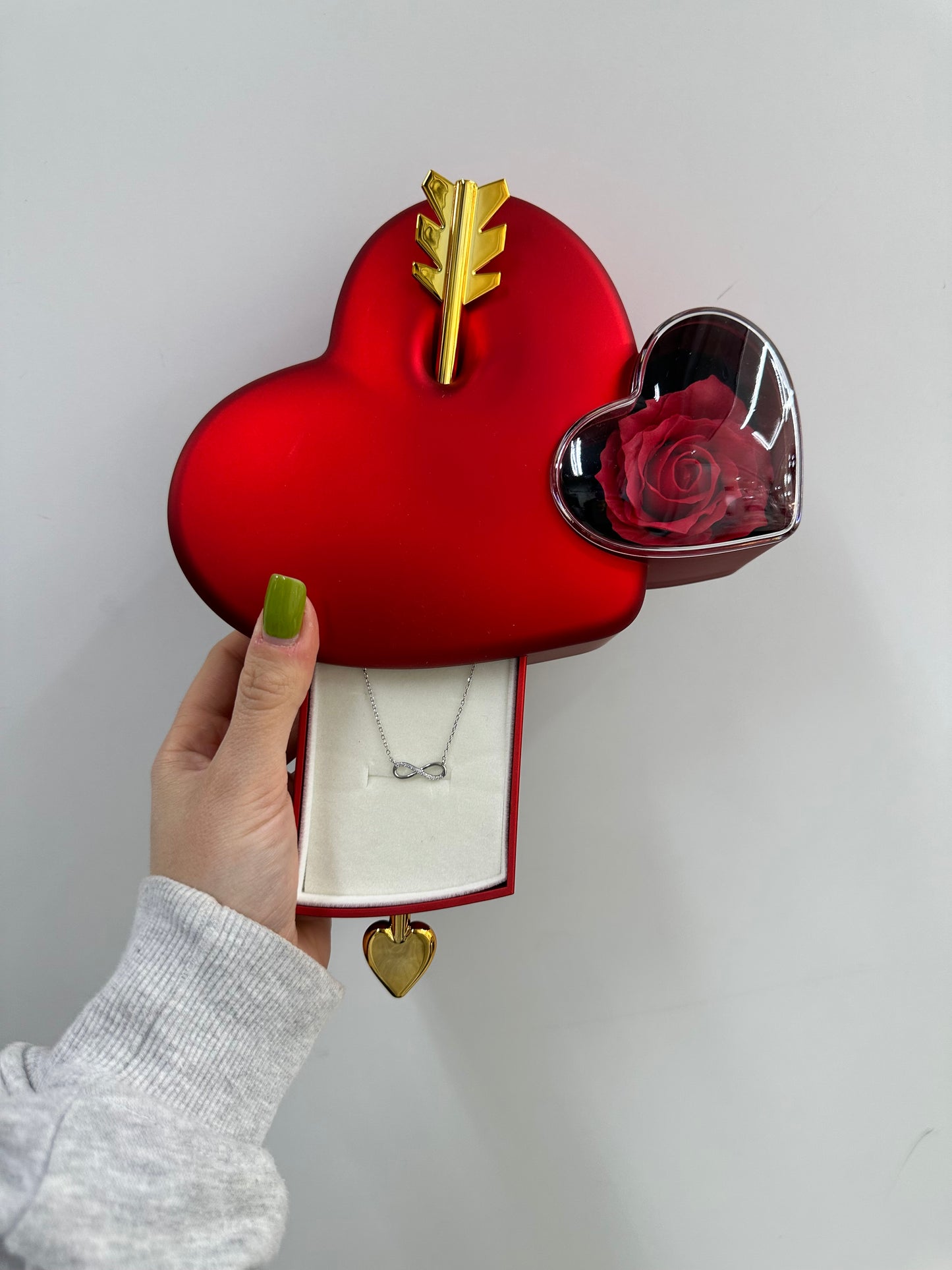 BOX CUPIDO CON COLLANA INFINITO SIMPLE ARGENTO