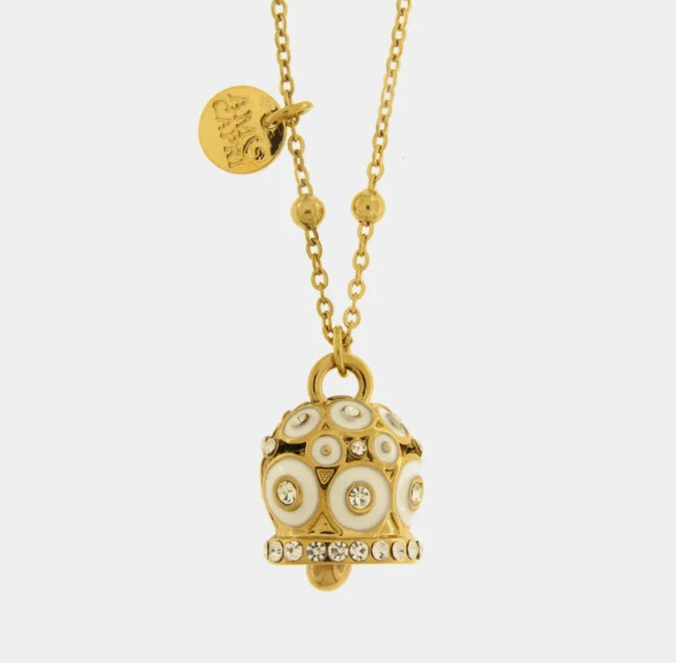 COLLANA AMO CAPRI CAMPANELLA POIS ZIRCONI BIANCHI