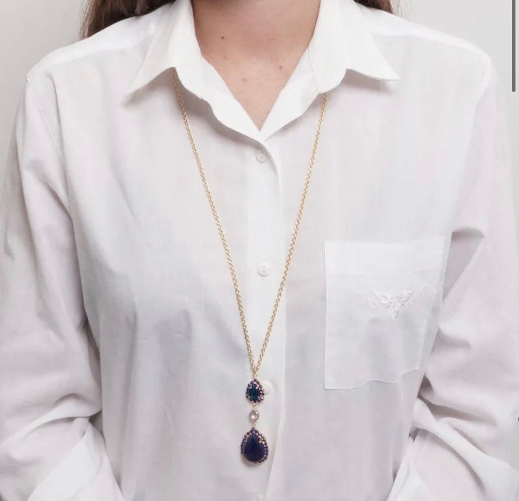 COLLANA AMO VENEZIA GOCCIA BLU