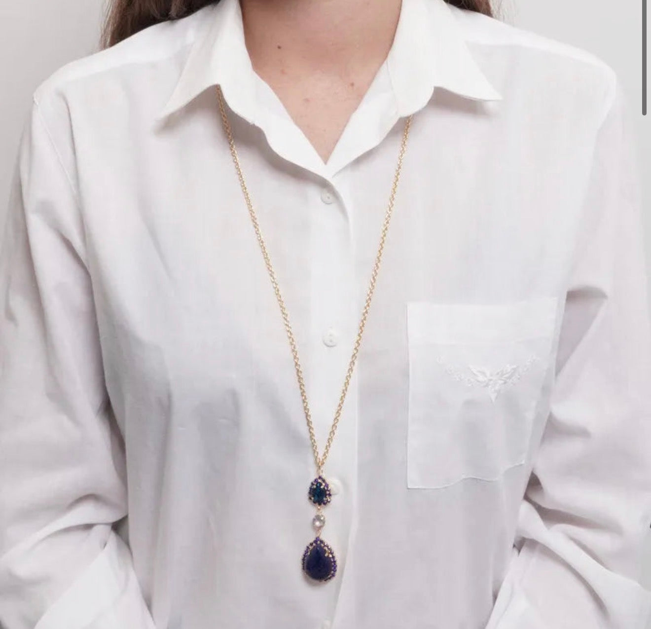 COLLANA AMO VENEZIA GOCCIA BLU